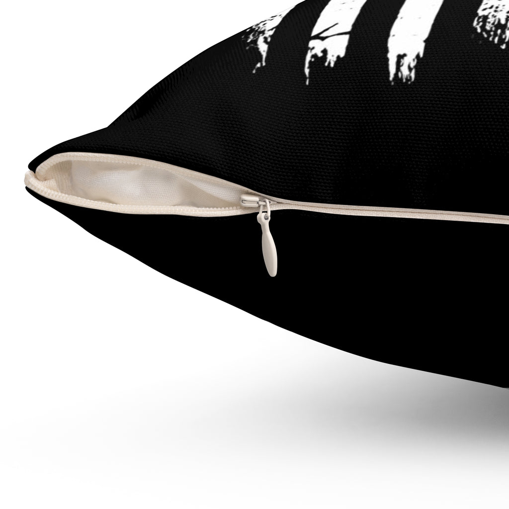 Freedom Throw Pillow – Minimalist Black and White Patriotic Cushion for Christian, Faith-Based Home Decor