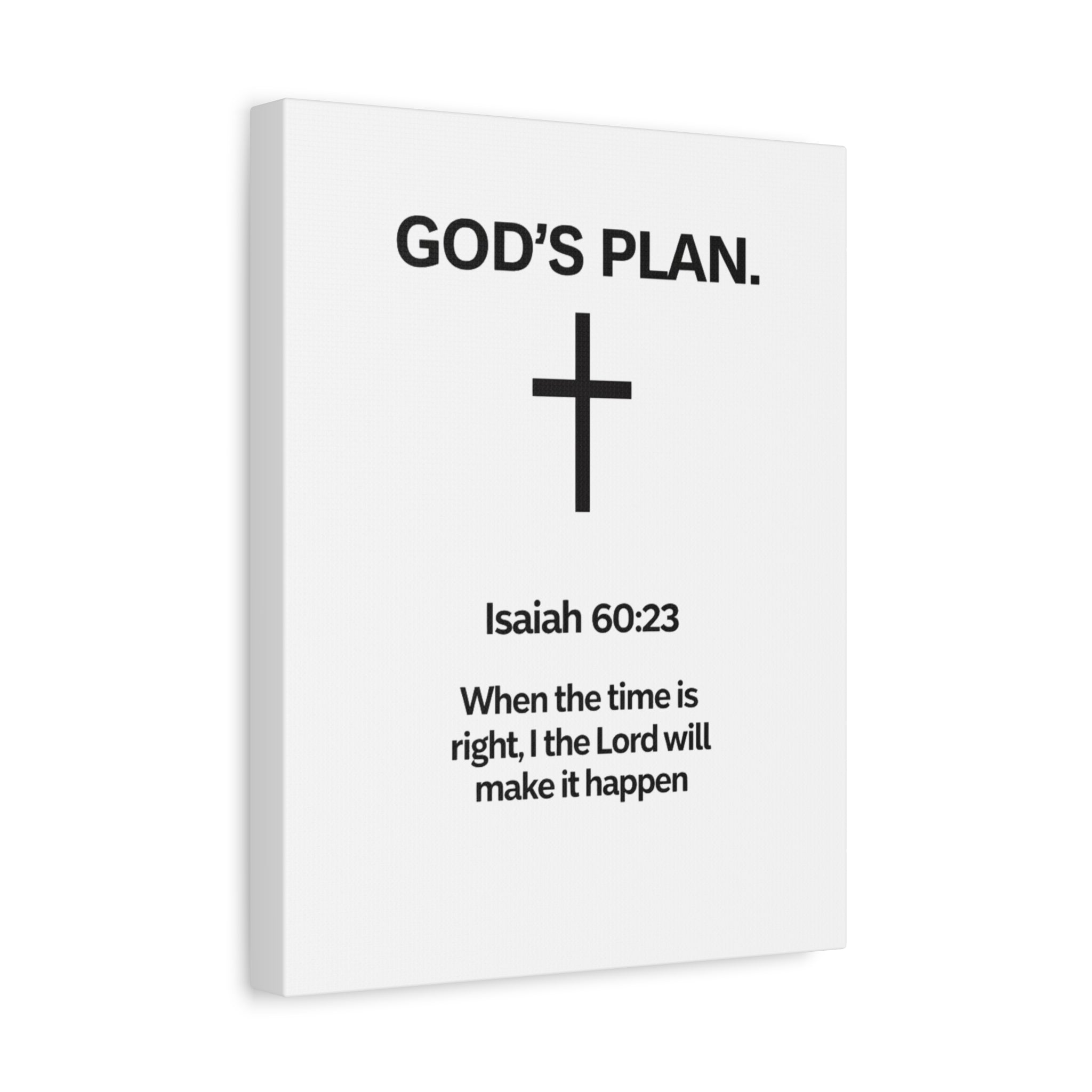 “God’s Plan” Christian Canvas Wall Art – Modern Scripture Decor for Home & Office