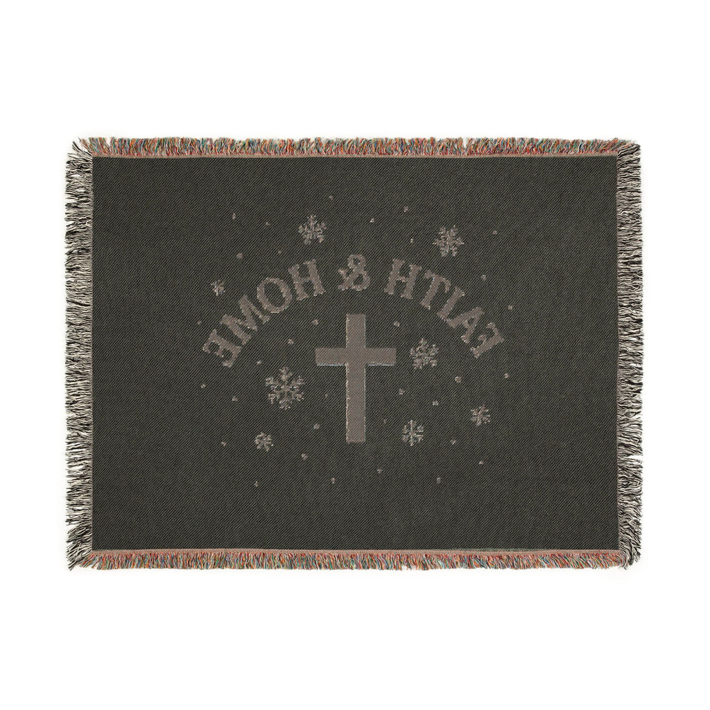 Faith & Home Christian Woven Blanket – Faith-Inspired Heirloom Throw with Cross | Faith & Home Co.