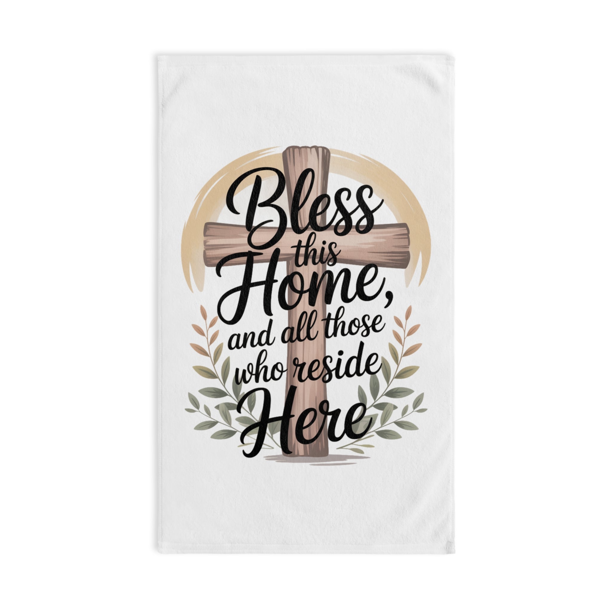 Christian Hand Towel – “Bless This Home” Scripture Kitchen & Bathroom Towel | Faith-Based Home Decor by Faith & Home Co