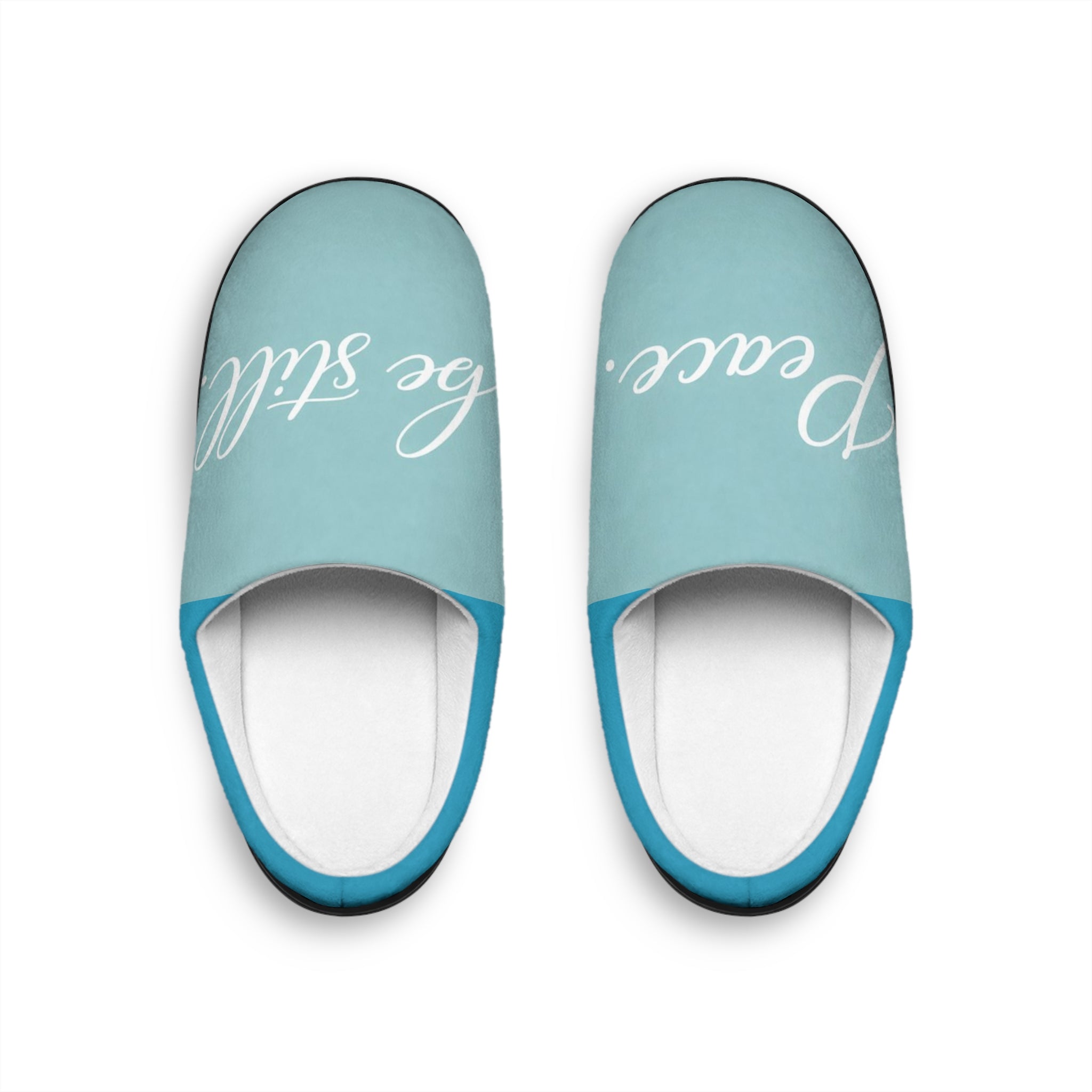 “Peace • Be Still” Christian Slippers – Faith-Inspired Cozy House Shoes | Faith & Home Co.
