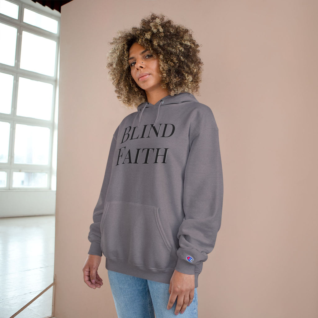 Blind Faith Hoodie | Minimalist Christian Champion Pullover | F&H Co. Back Print | Faith and Home Co