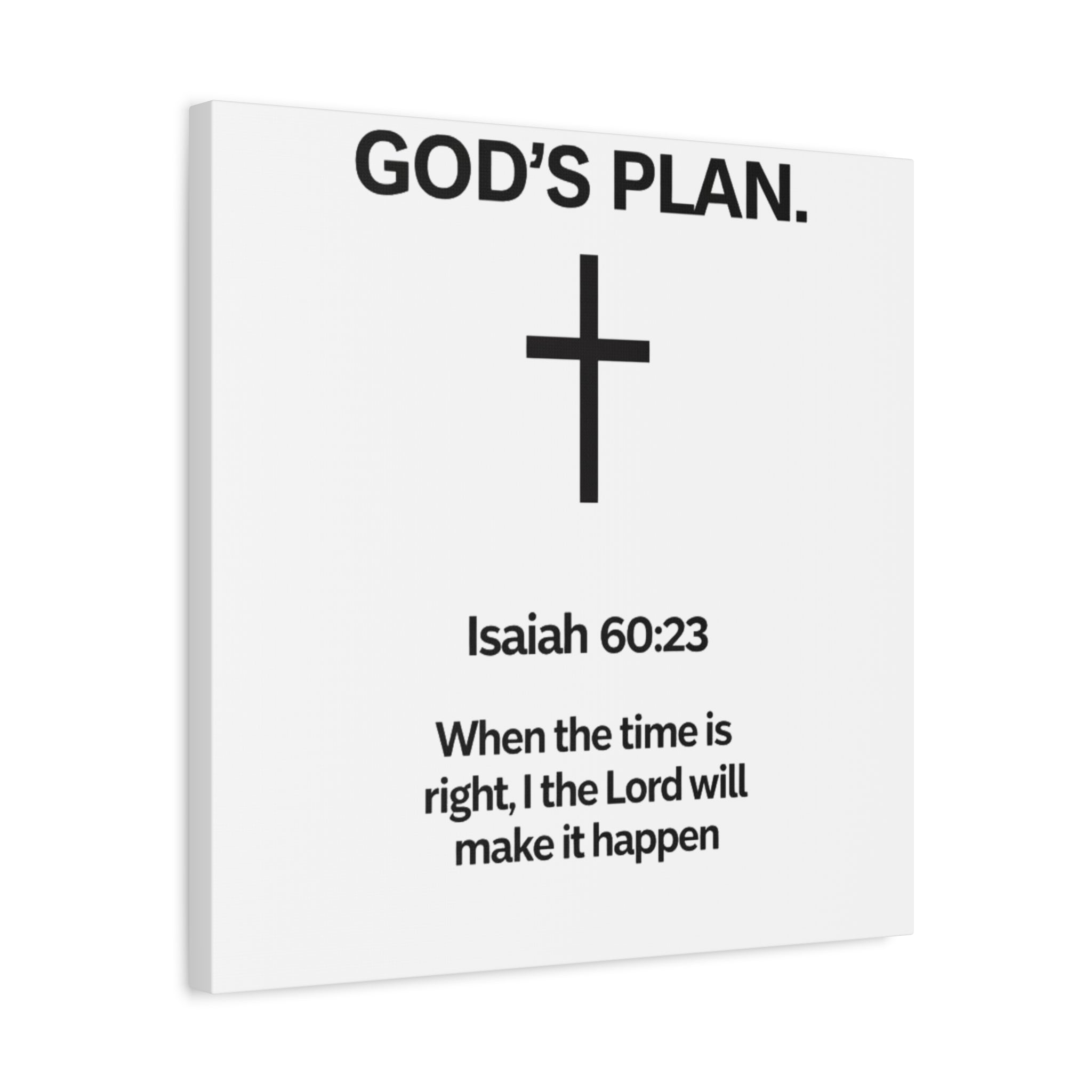 “God’s Plan” Christian Canvas Wall Art – Modern Scripture Decor for Home & Office