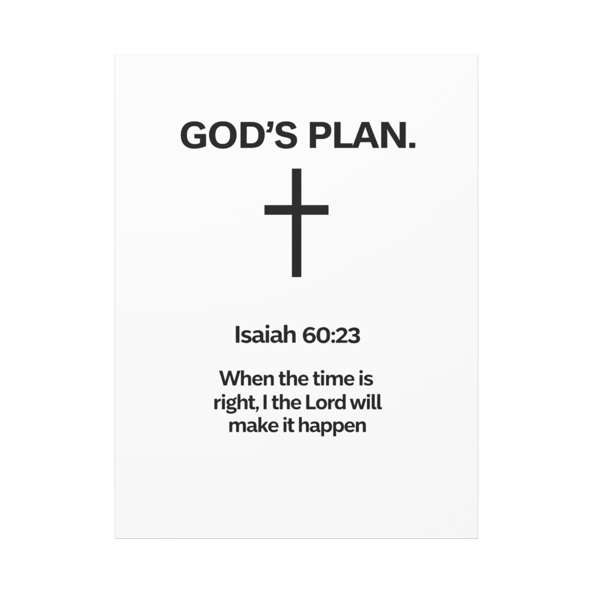 “God’s Plan” Christian Canvas Wall Art – Modern Scripture Decor for Home & Office