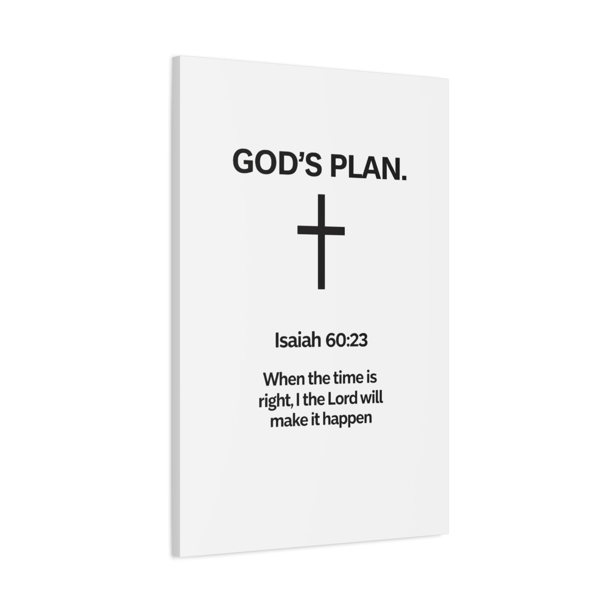“God’s Plan” Christian Canvas Wall Art – Modern Scripture Decor for Home & Office