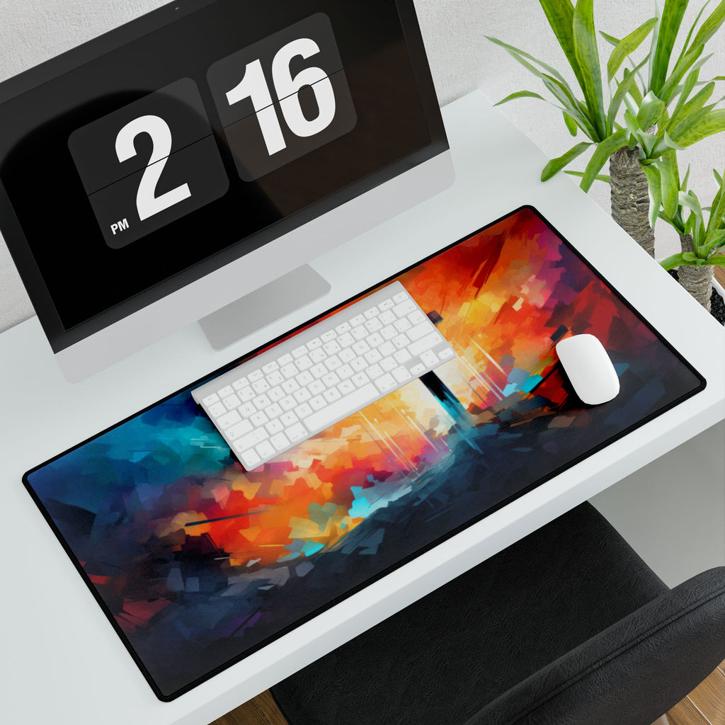 Christian Desk Mat with Cross Artwork – Faith-Inspired Extended Mouse Pad for Office & Home Workspace