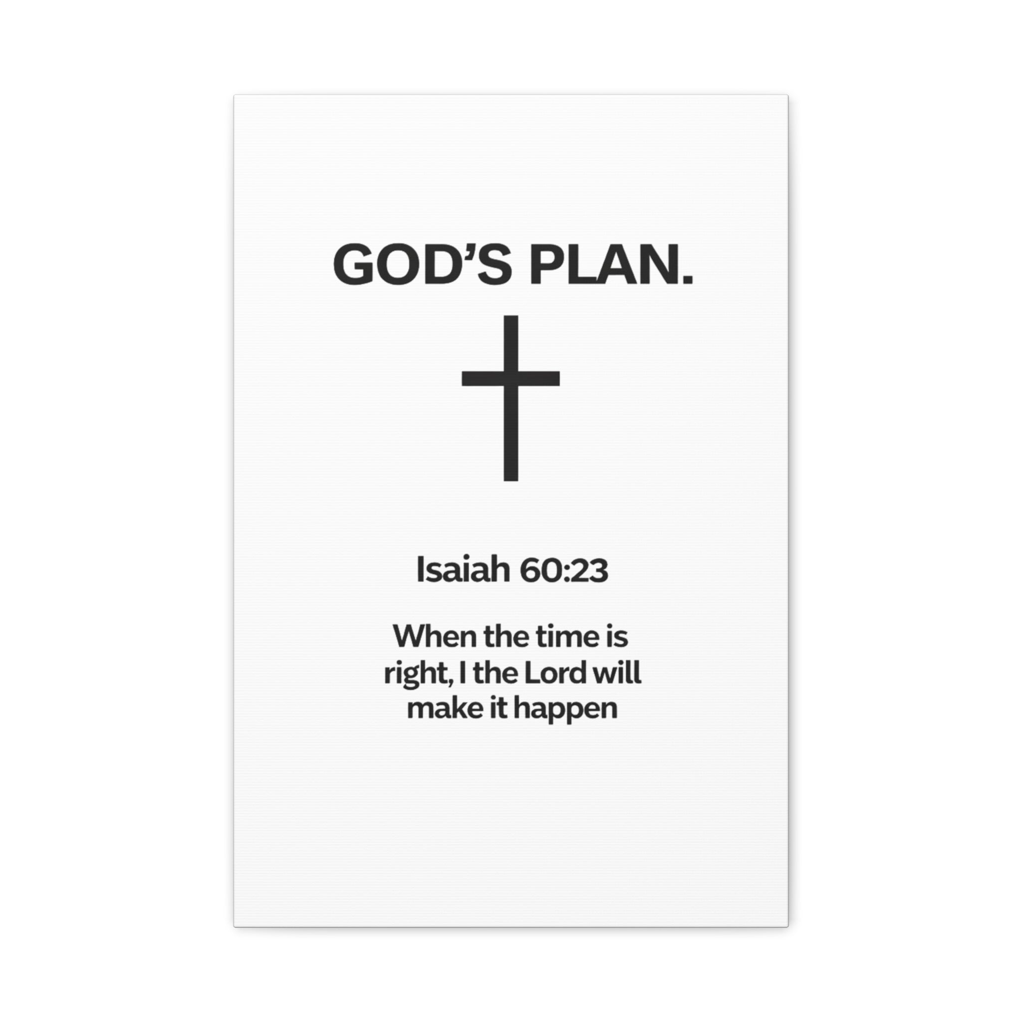 “God’s Plan” Christian Canvas Wall Art – Modern Scripture Decor for Home & Office