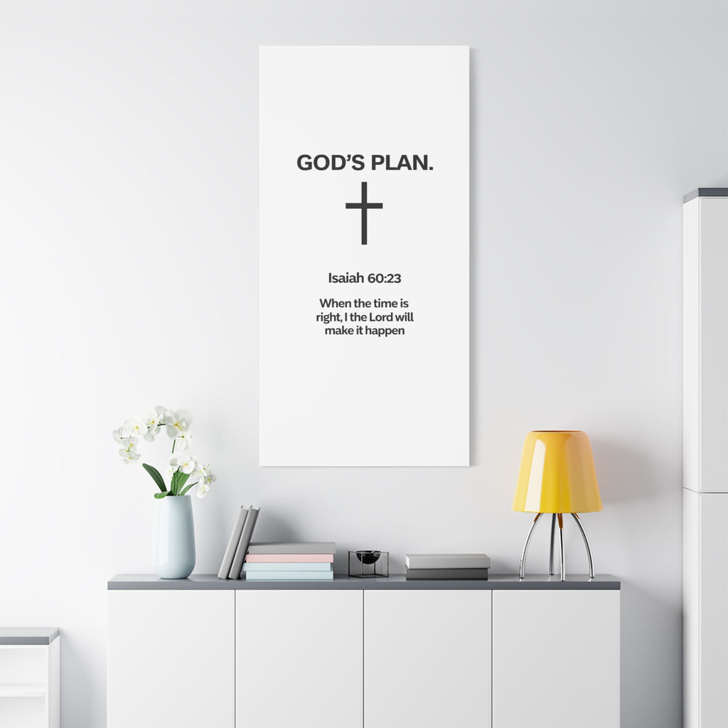 “God’s Plan” Christian Canvas Wall Art – Modern Scripture Decor for Home & Office