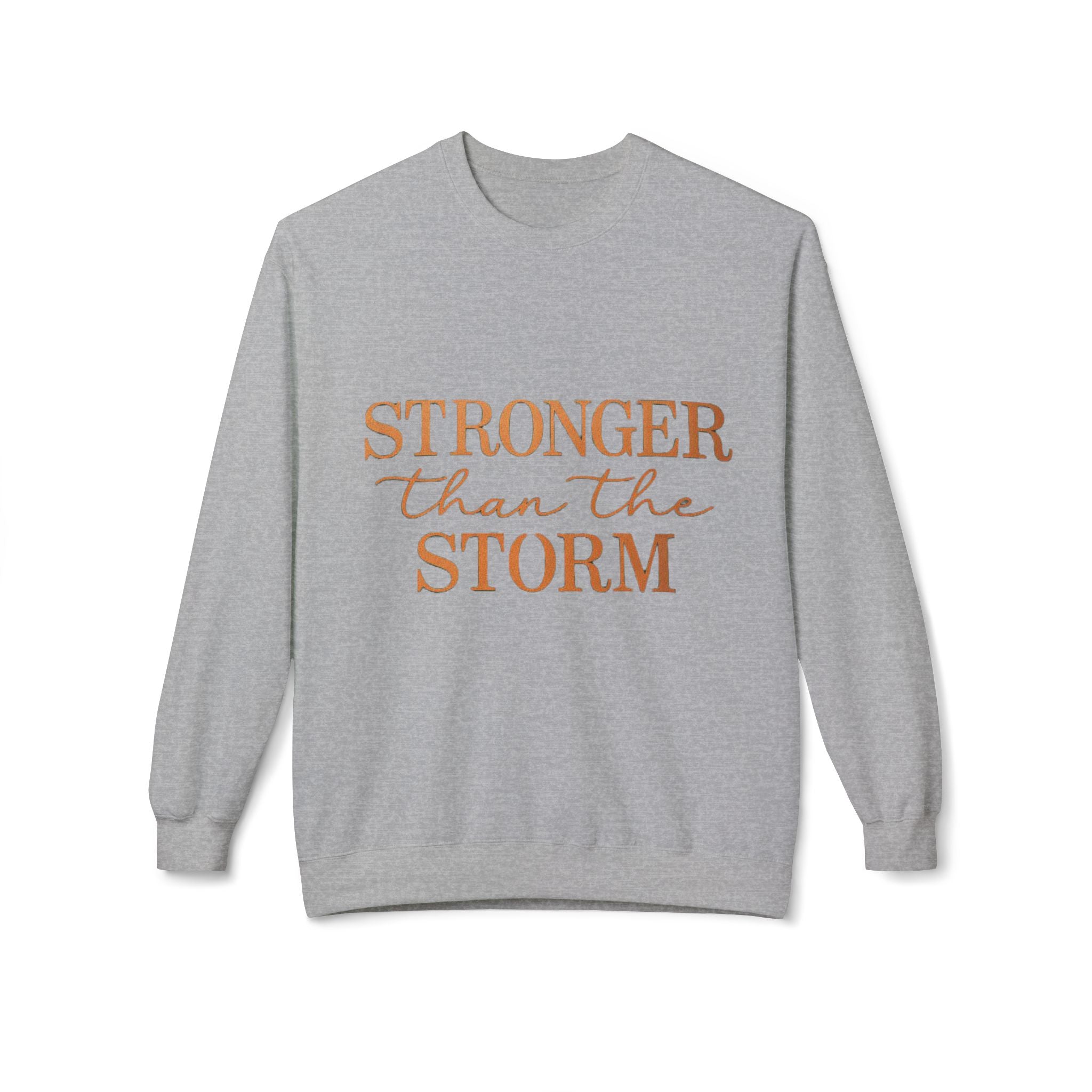 Stronger Than the Storm Sweatshirt – Inspirational Christian Crewneck | Cozy Faith-Based Encouragement Pullover