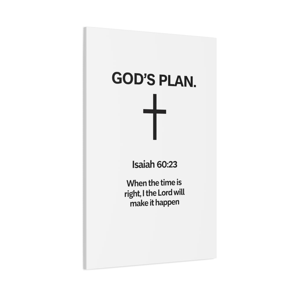 “God’s Plan” Christian Canvas Wall Art – Modern Scripture Decor for Home & Office