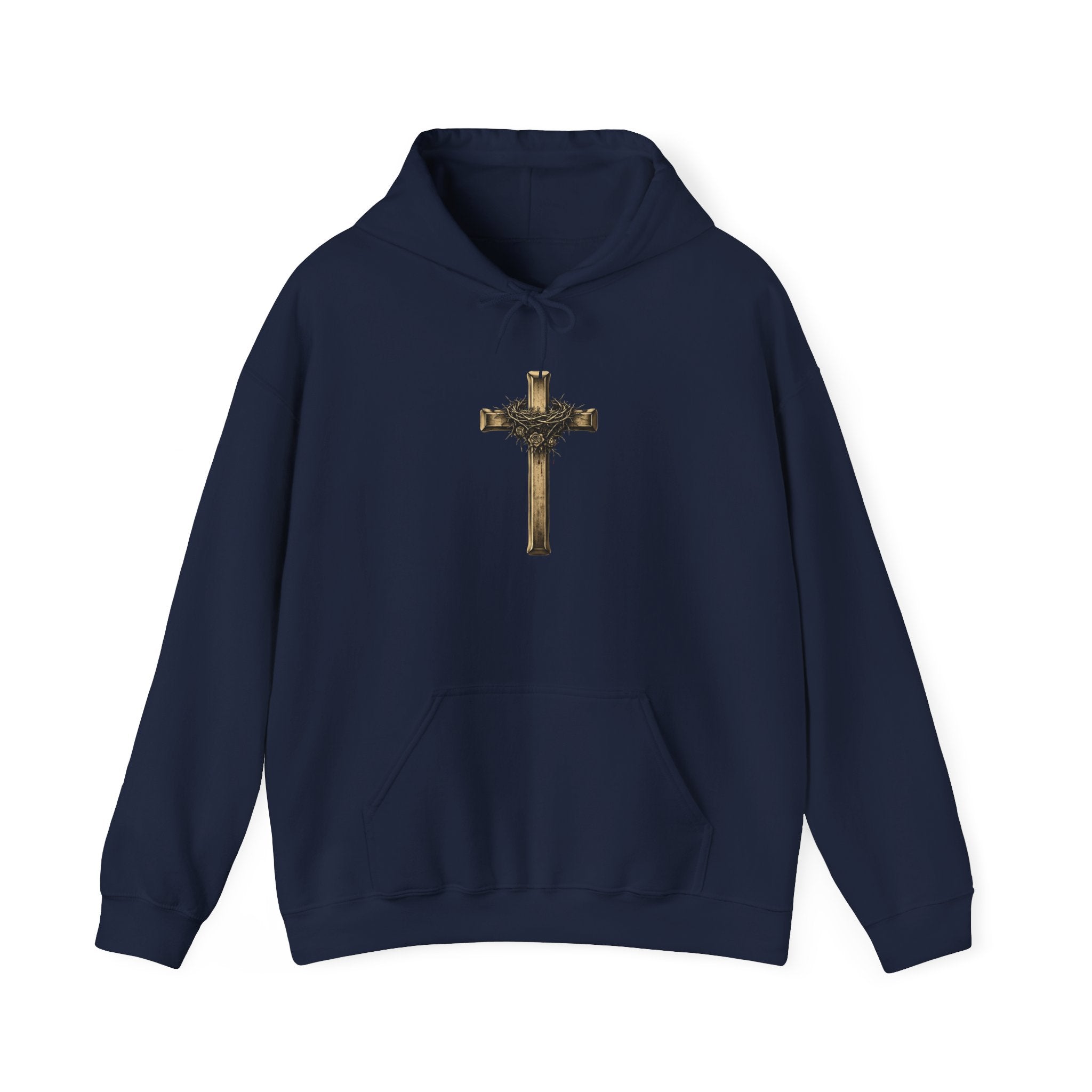 Christian Hoodie with Jesus Portrait Back Graphic – Faith-Based Unisex Sweatshirt | Inspirational Religious Apparel