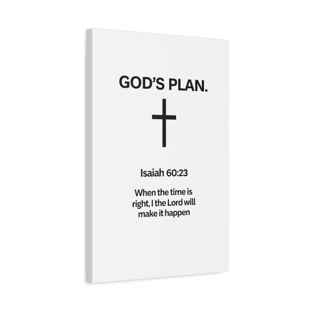 “God’s Plan” Christian Canvas Wall Art – Modern Scripture Decor for Home & Office