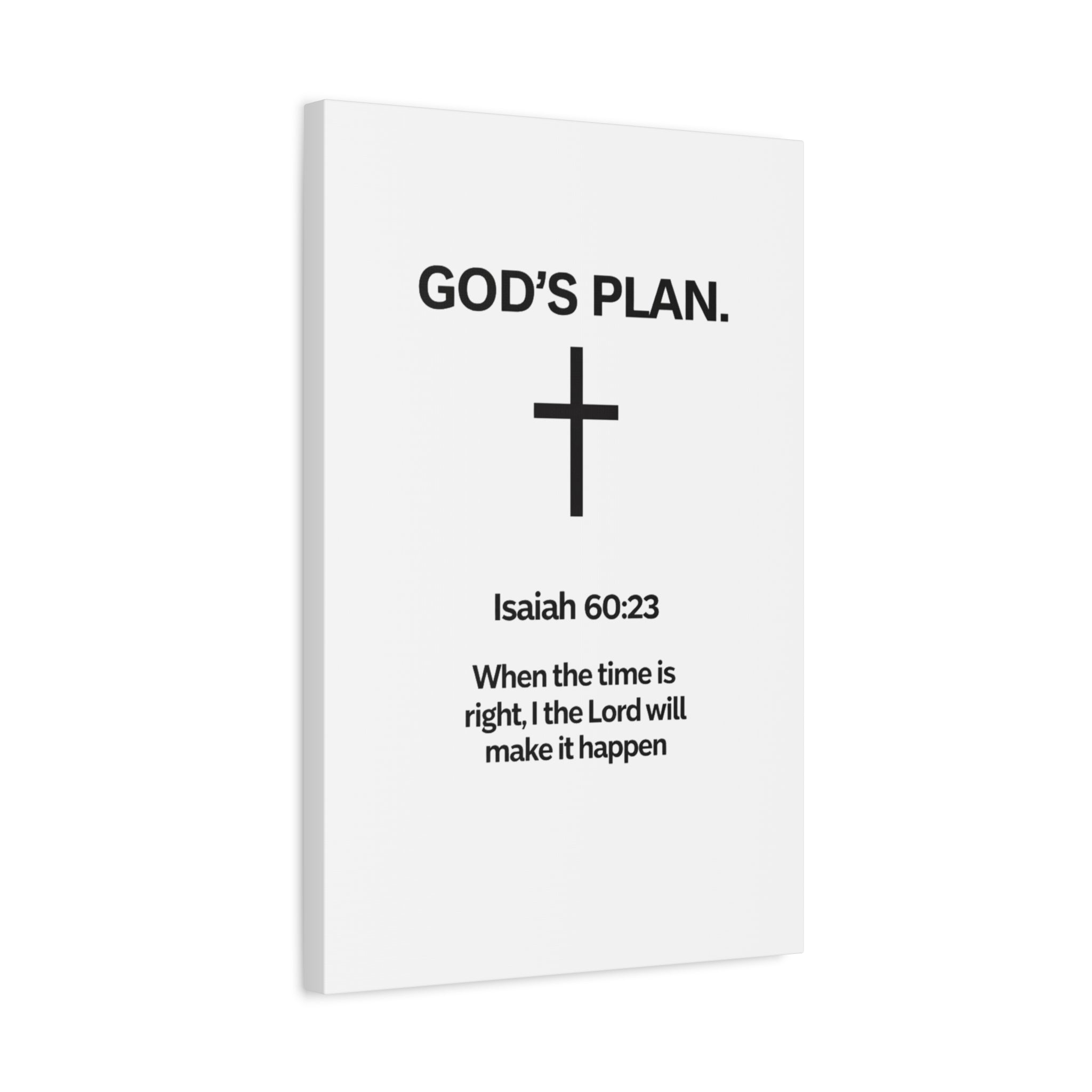 “God’s Plan” Christian Canvas Wall Art – Modern Scripture Decor for Home & Office