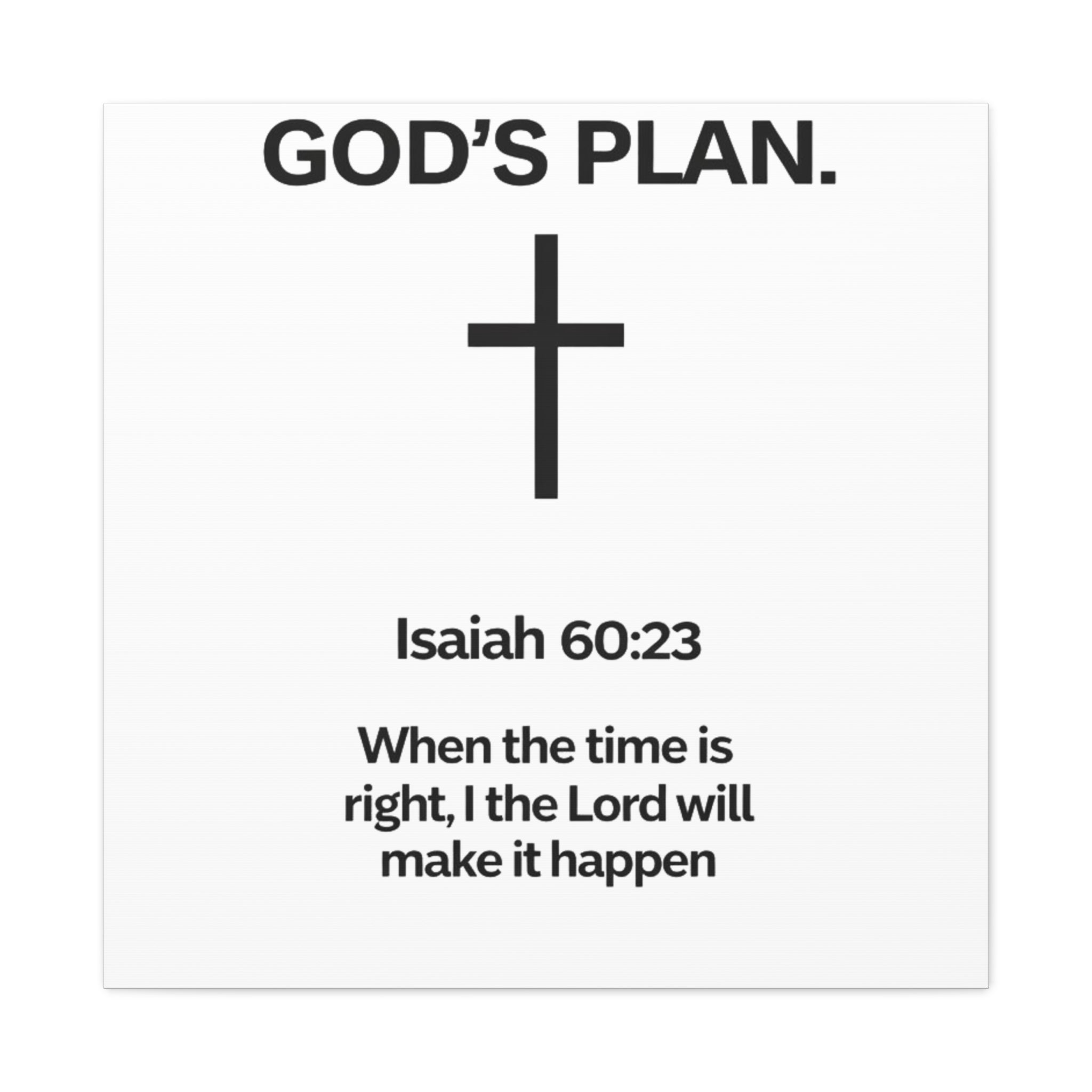 “God’s Plan” Christian Canvas Wall Art – Modern Scripture Decor for Home & Office