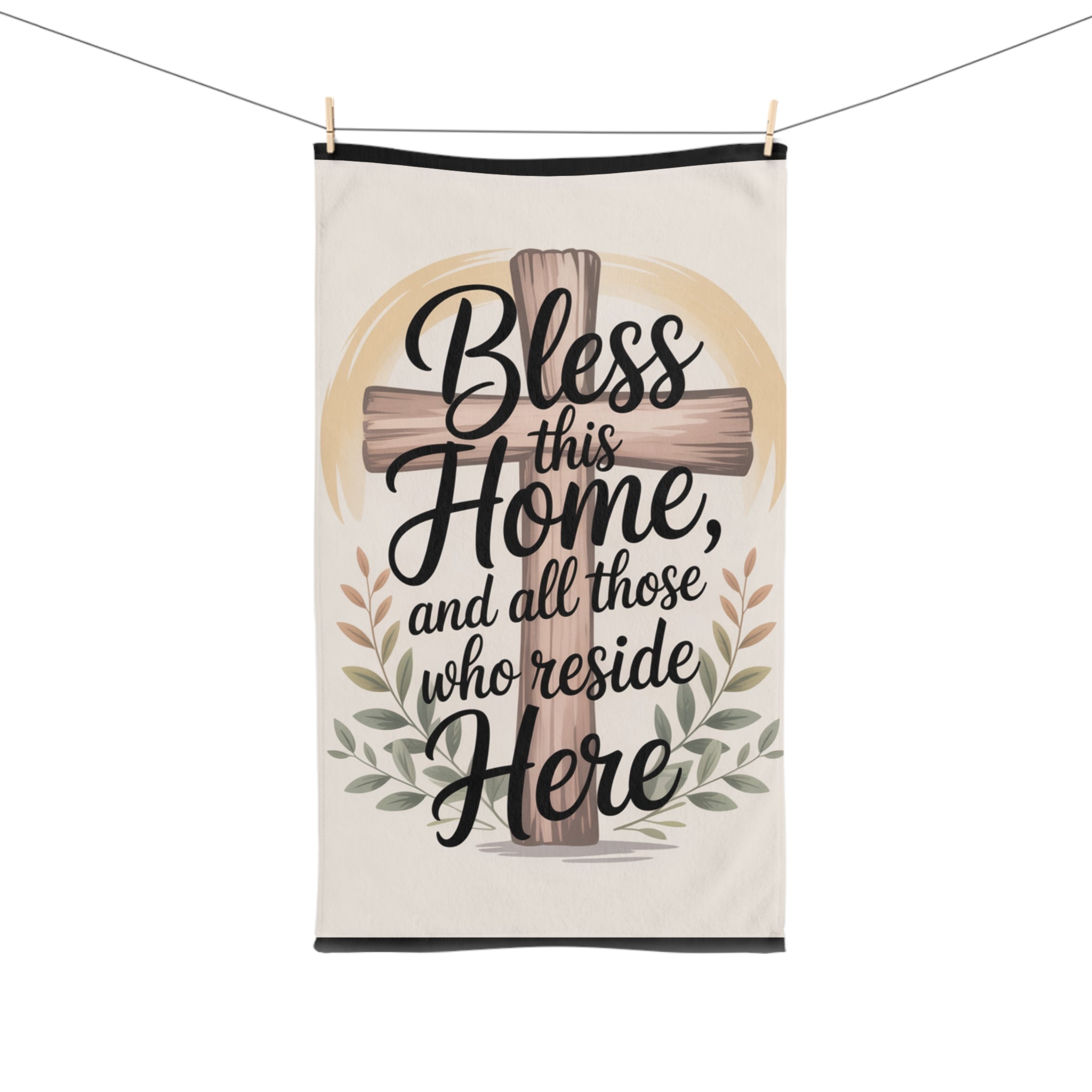 “Bless This Home” Christian Hand Towel – Faith-Inspired Kitchen & Bathroom Décor | Faith & Home Co.