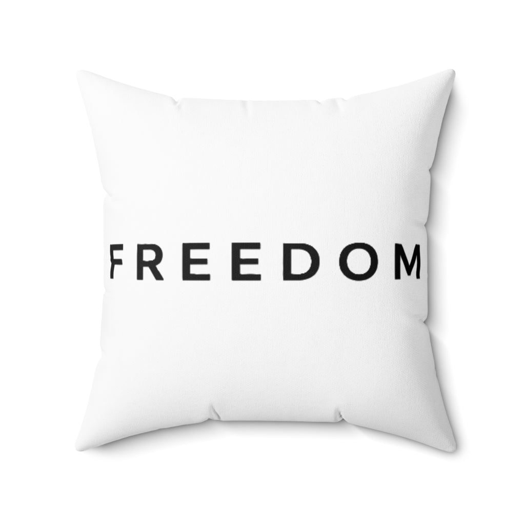 Faith Over Fear Throw Pillow – Christian Home Decor | Patriotic Flag & Cross Design