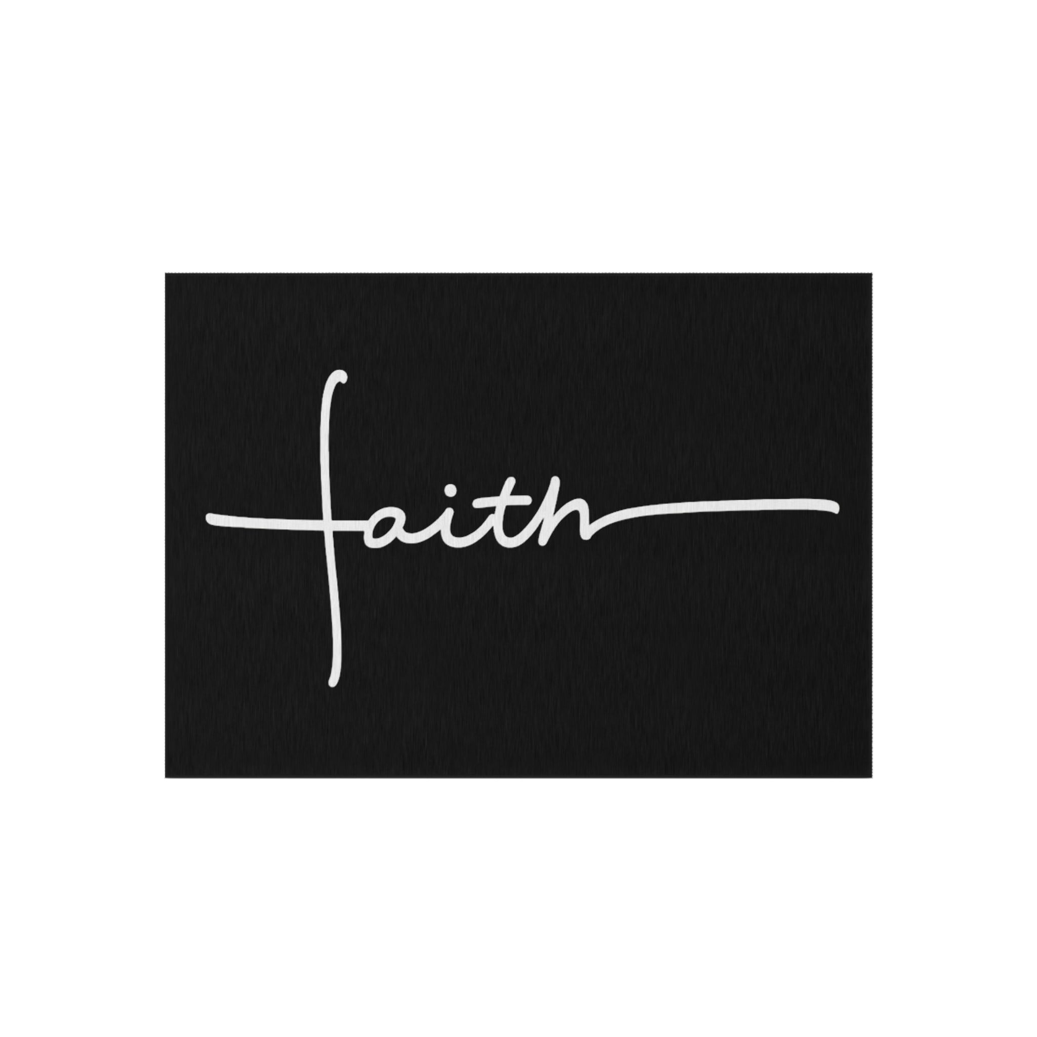 "Faith-Inspired Floor Mat – Christian Welcome Mat | Durable, Non-Slip, Indoor/Outdoor Rug | Modern Religious Home Decor – Available in Multiple Colors"
