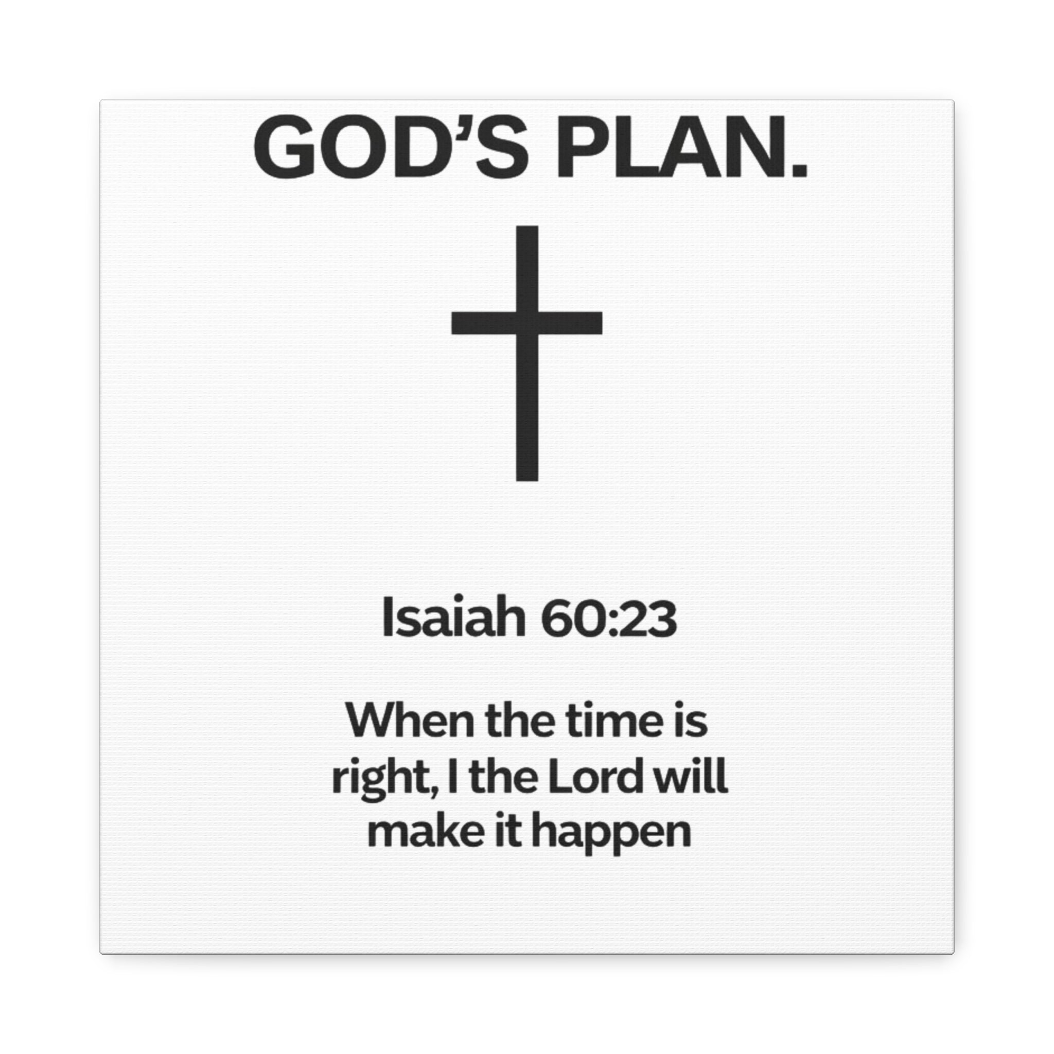 “God’s Plan” Christian Canvas Wall Art – Modern Scripture Decor for Home & Office