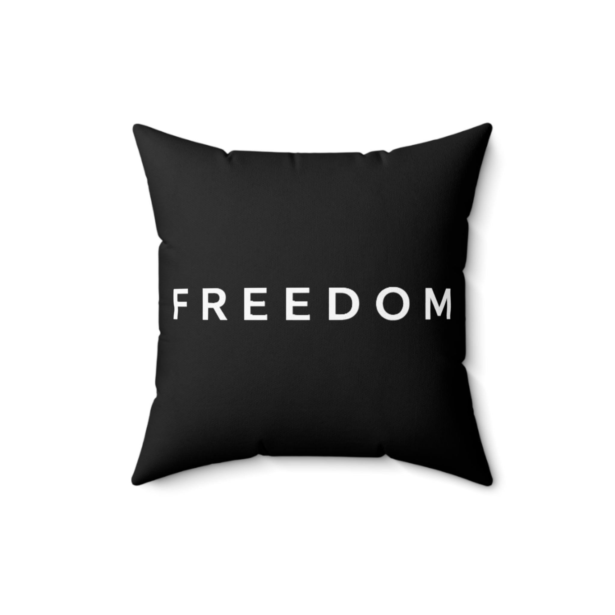 Freedom Throw Pillow – Minimalist Black and White Patriotic Cushion for Christian, Faith-Based Home Decor