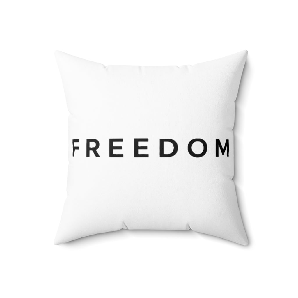Faith Over Fear Throw Pillow – Christian Home Decor | Patriotic Flag & Cross Design