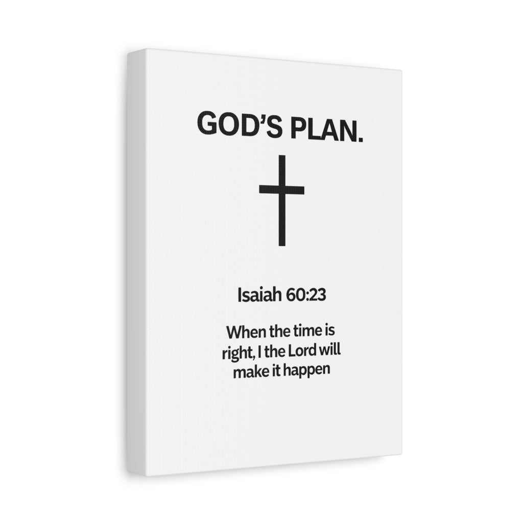 “God’s Plan” Christian Canvas Wall Art – Modern Scripture Decor for Home & Office