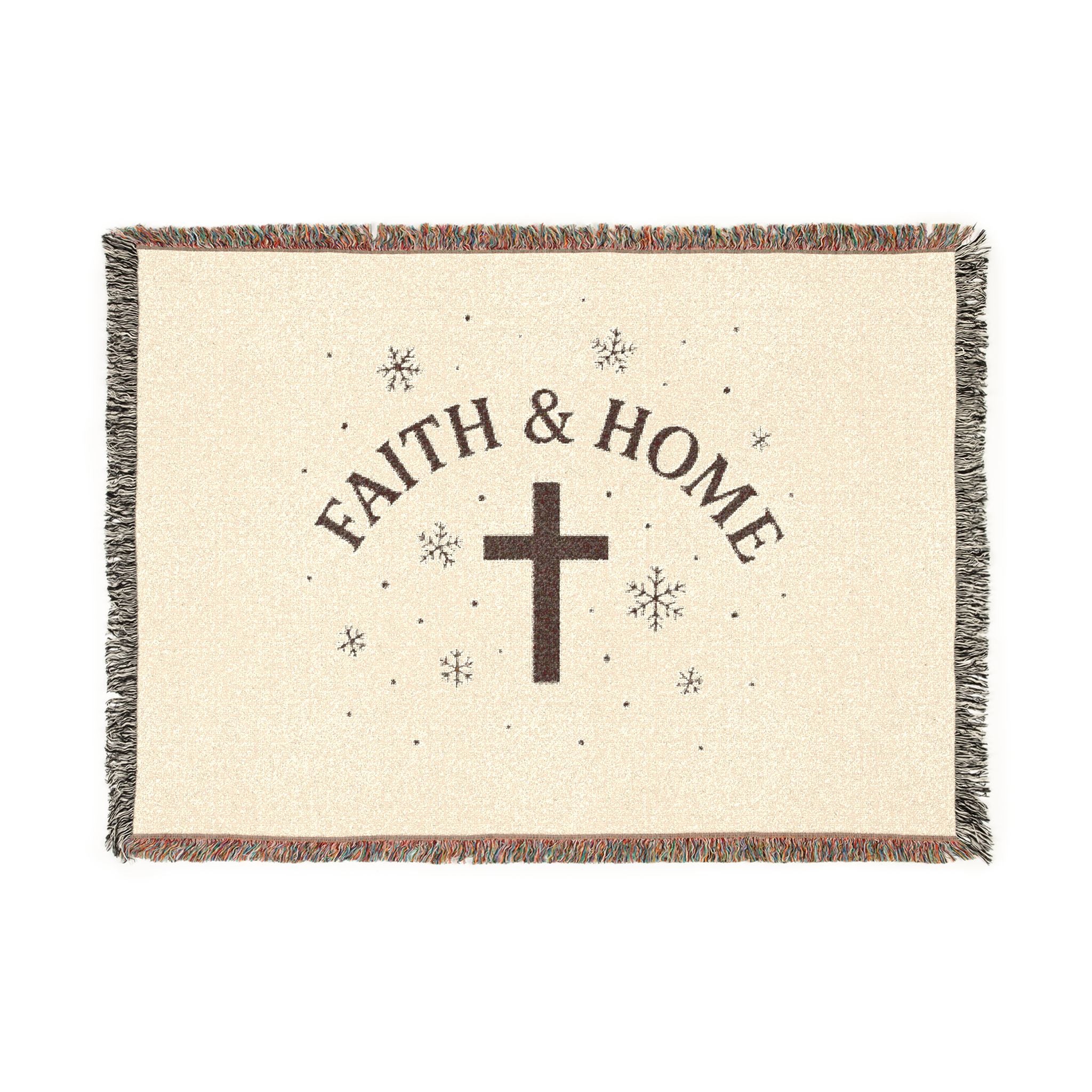 Faith & Home Christian Woven Blanket – Faith-Inspired Heirloom Throw with Cross | Faith & Home Co.