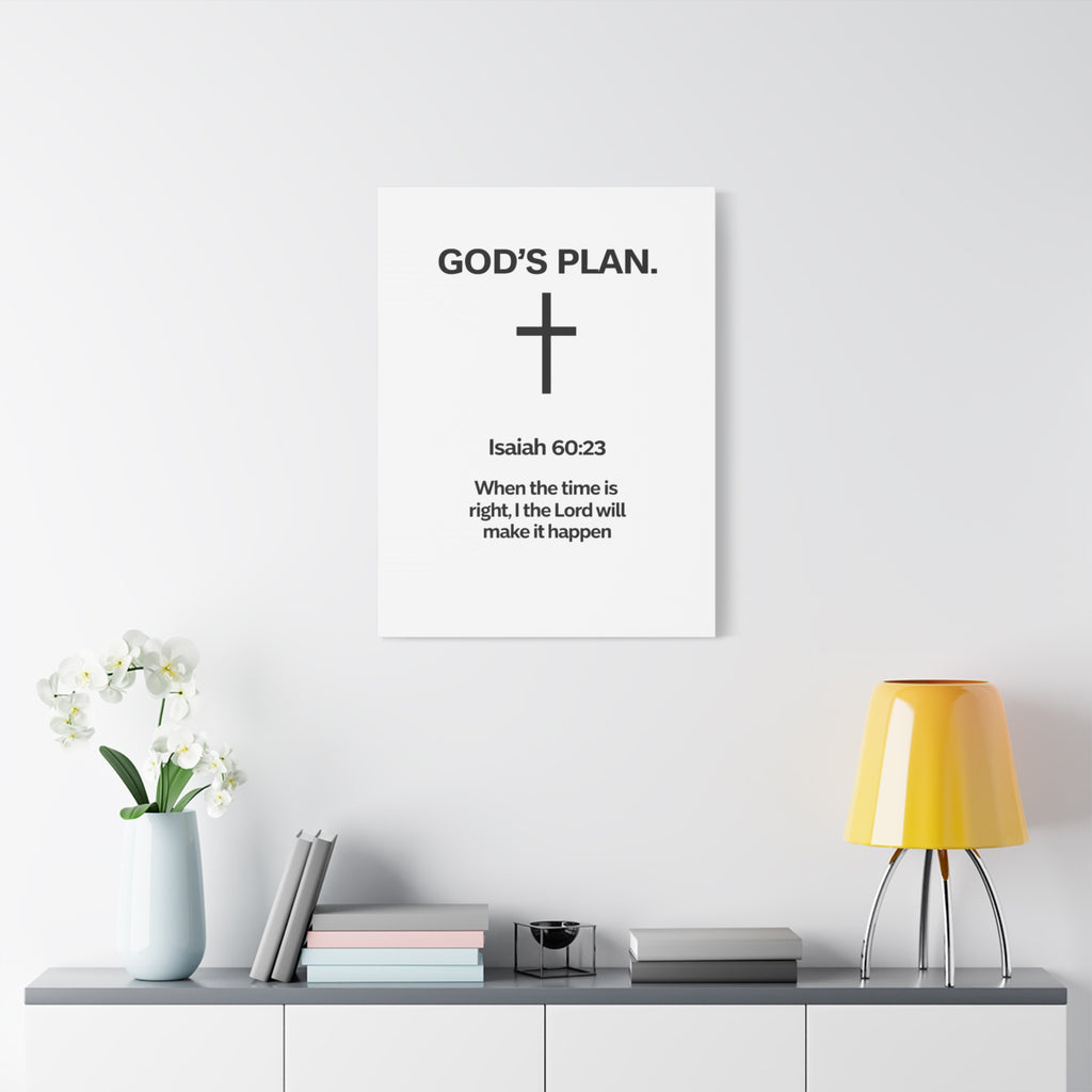 “God’s Plan” Christian Canvas Wall Art – Modern Scripture Decor for Home & Office