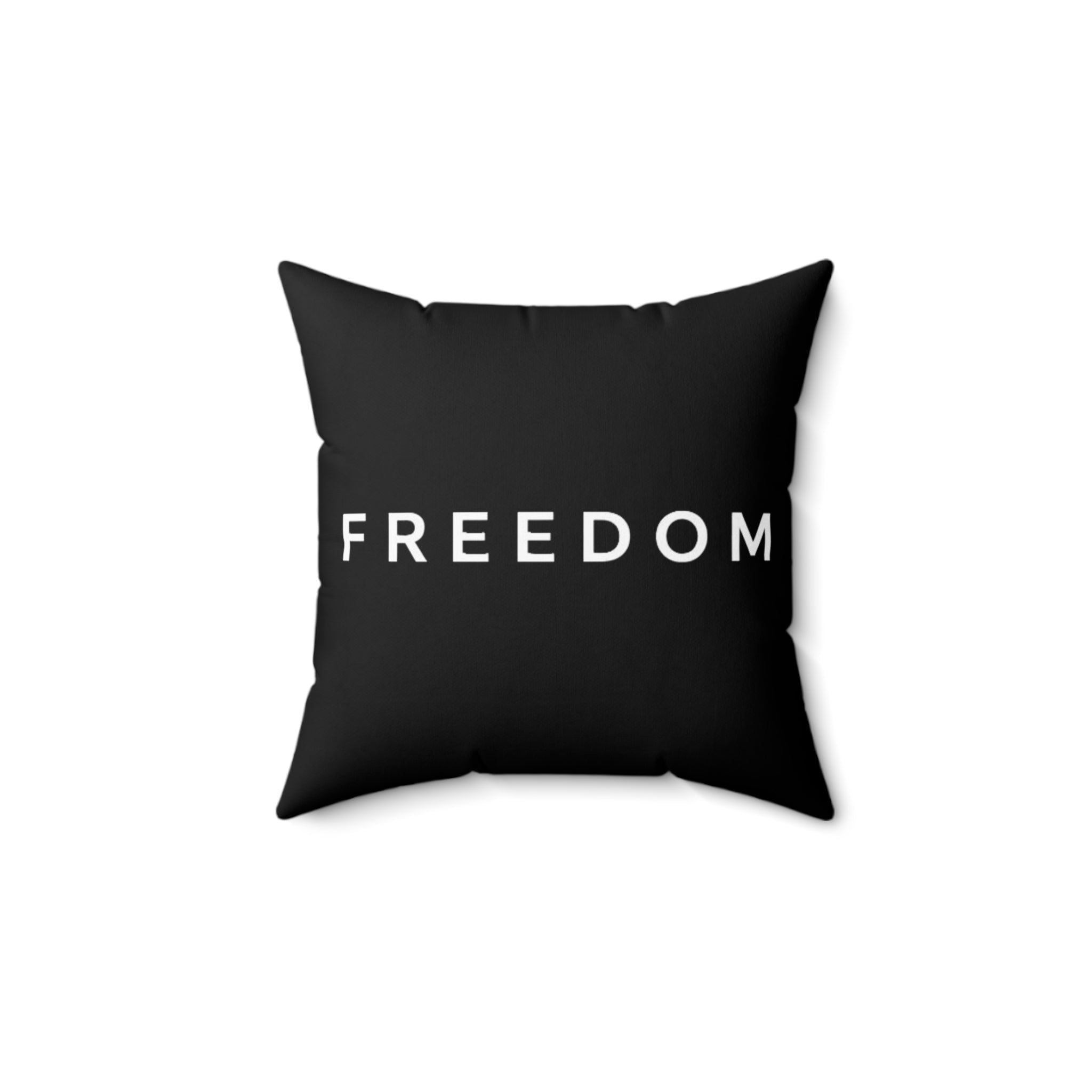 Freedom Throw Pillow – Minimalist Black and White Patriotic Cushion for Christian, Faith-Based Home Decor
