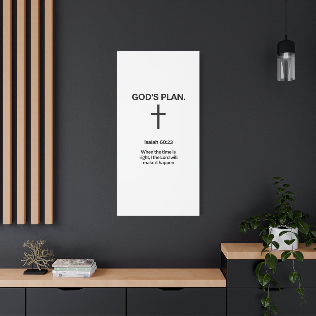 “God’s Plan” Christian Canvas Wall Art – Modern Scripture Decor for Home & Office