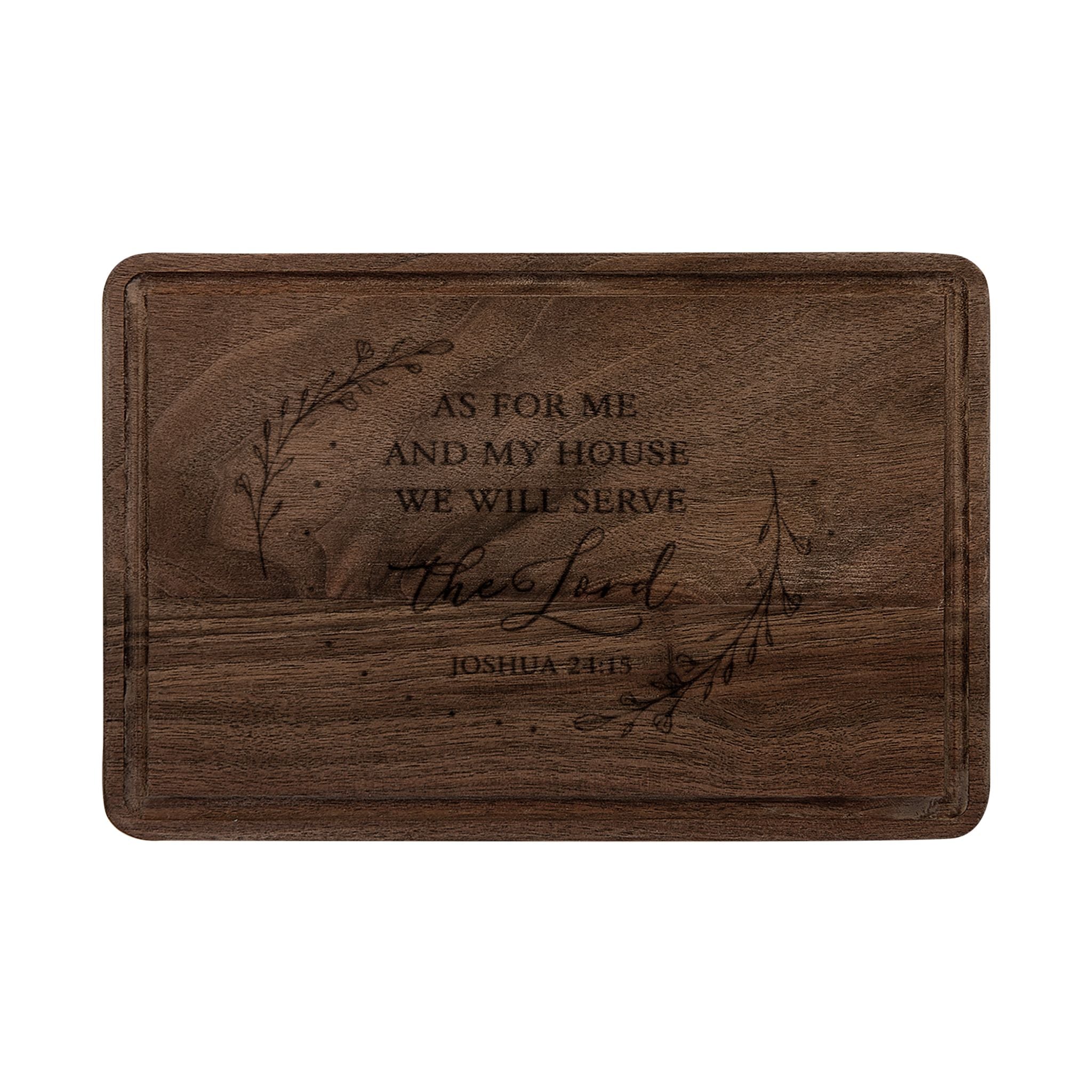 Personalized Christian Engraved Cutting Board – “As For Me and My House” Joshua 24:15 | Custom Faith-Based Kitchen Gift