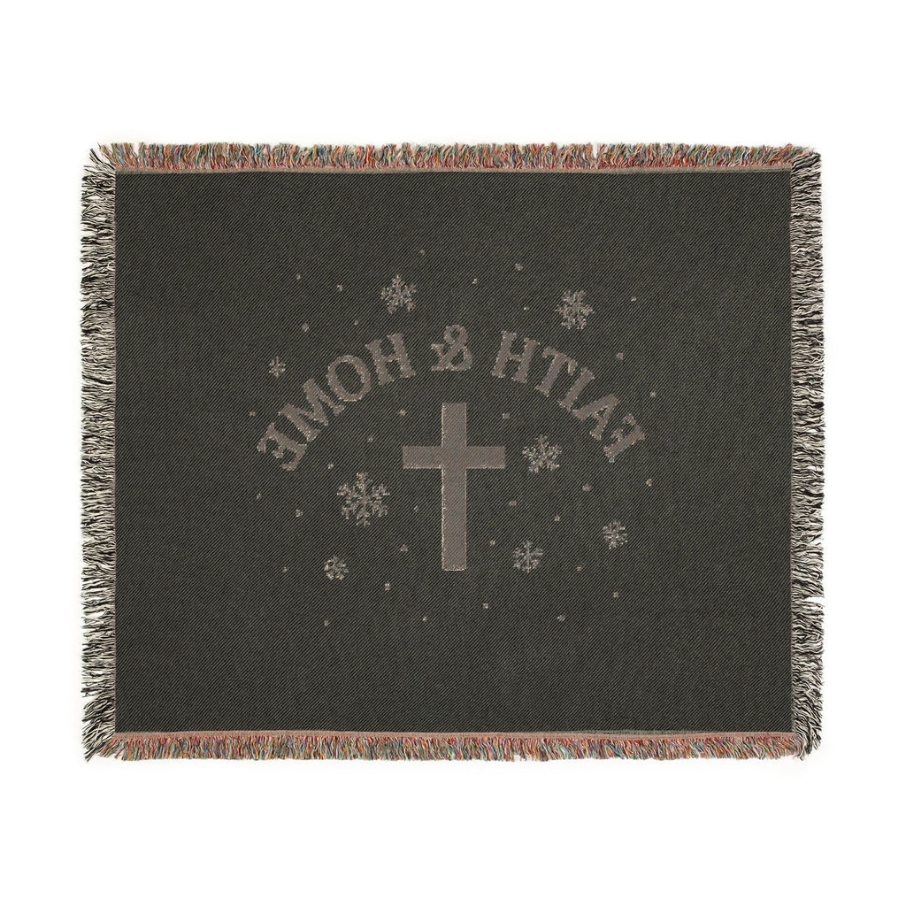 Faith & Home Christian Woven Blanket – Faith-Inspired Heirloom Throw with Cross | Faith & Home Co.