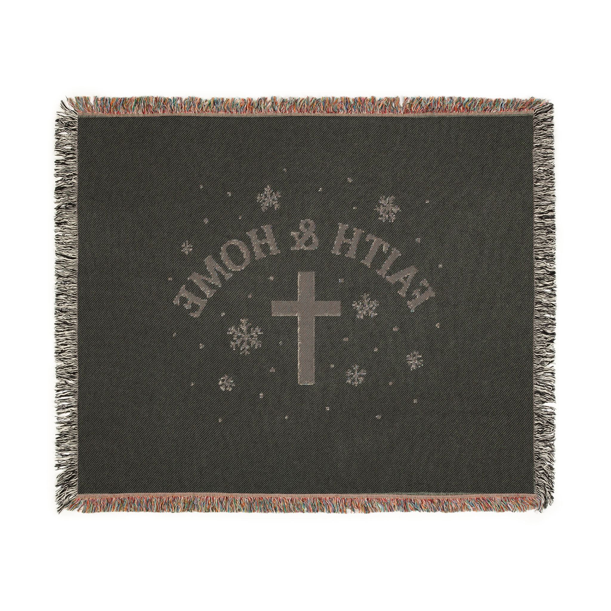 Faith & Home Christian Woven Blanket – Faith-Inspired Heirloom Throw with Cross | Faith & Home Co.