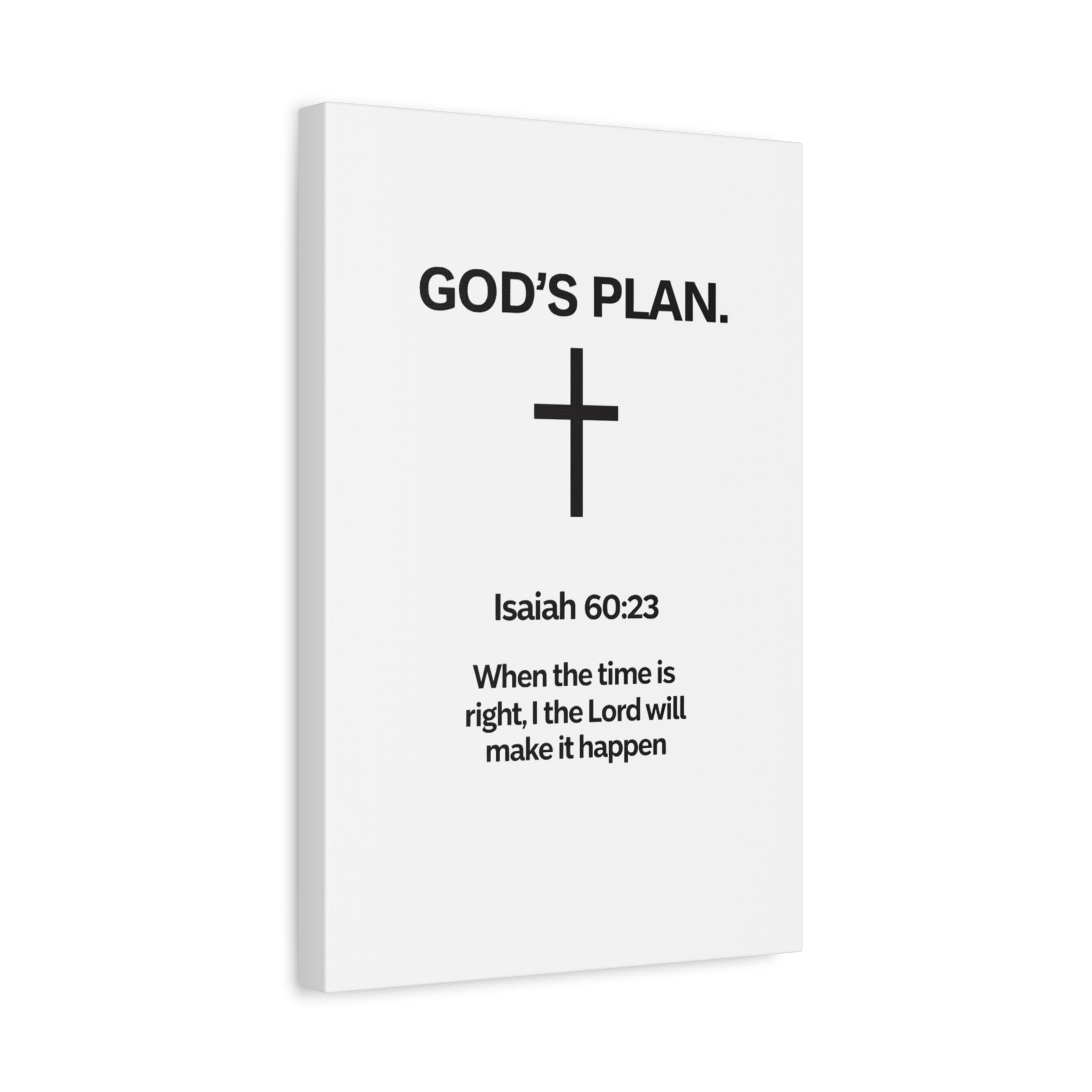 “God’s Plan” Christian Canvas Wall Art – Modern Scripture Decor for Home & Office