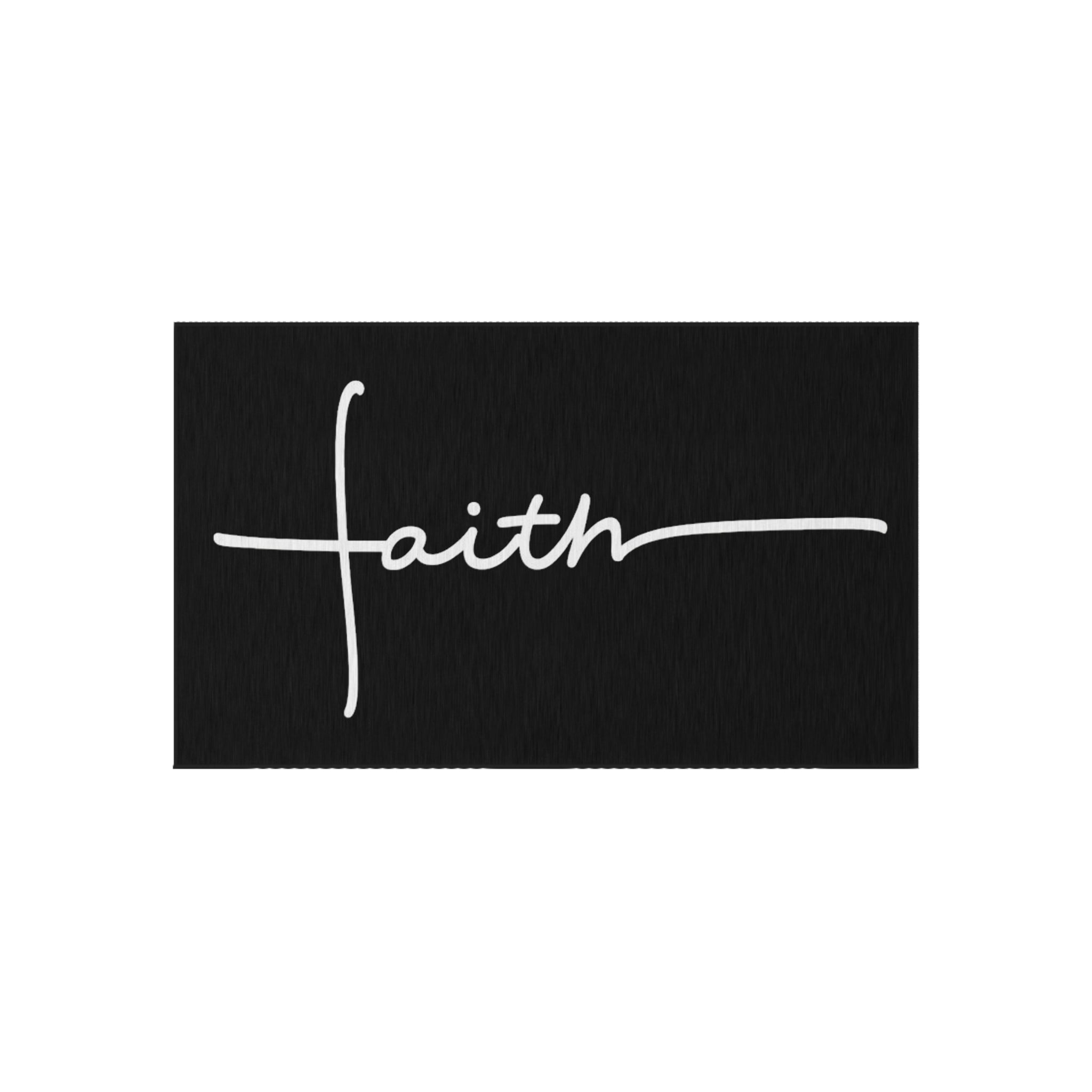 "Faith-Inspired Floor Mat – Christian Welcome Mat | Durable, Non-Slip, Indoor/Outdoor Rug | Modern Religious Home Decor – Available in Multiple Colors"