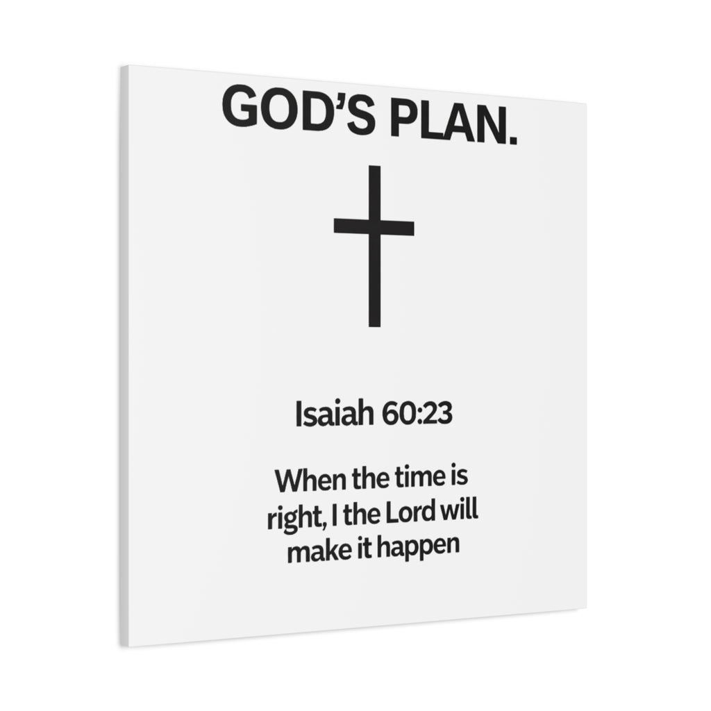 “God’s Plan” Christian Canvas Wall Art – Modern Scripture Decor for Home & Office
