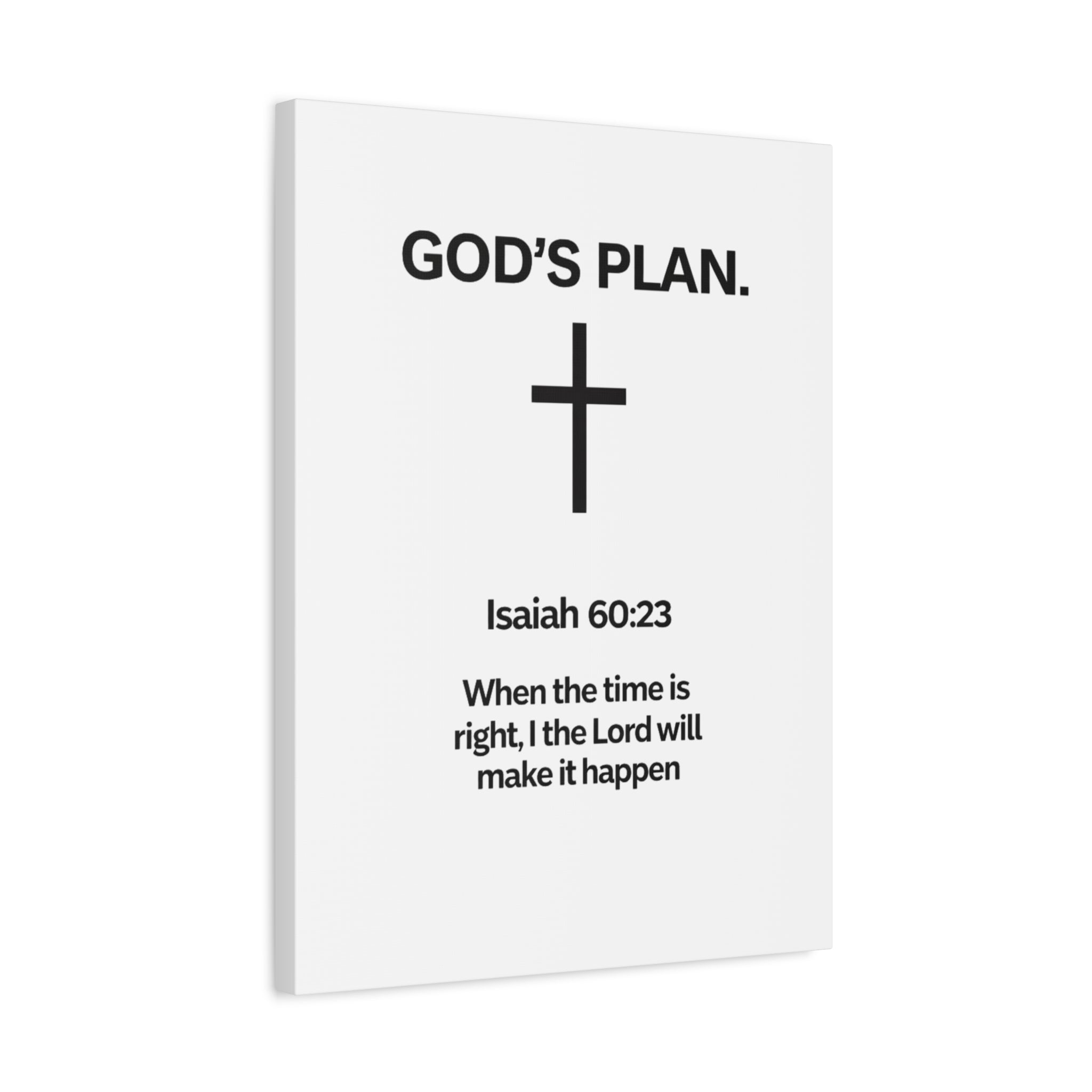 “God’s Plan” Christian Canvas Wall Art – Modern Scripture Decor for Home & Office