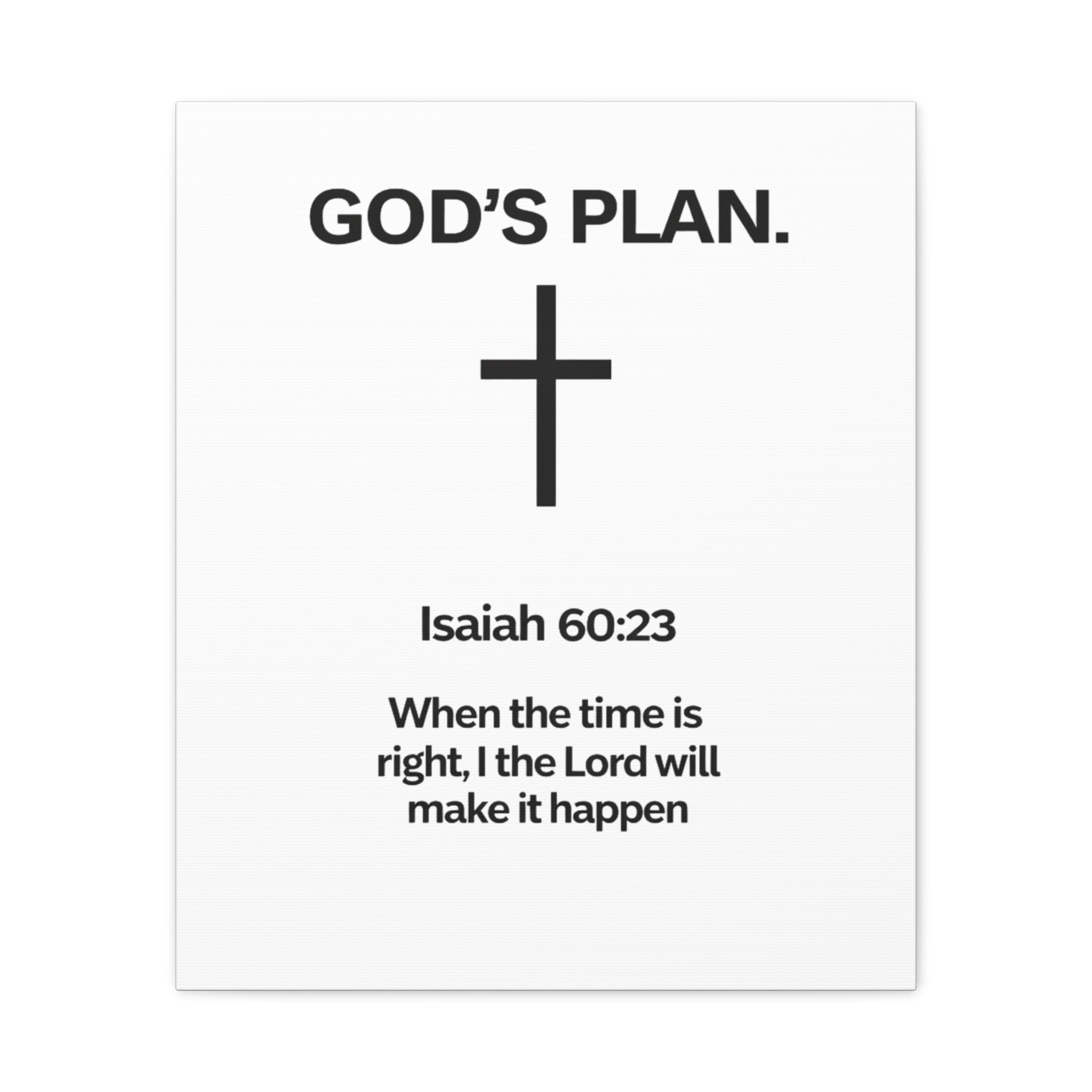 “God’s Plan” Christian Canvas Wall Art – Modern Scripture Decor for Home & Office