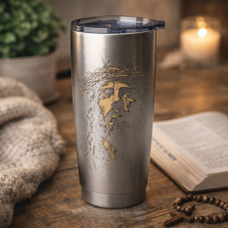 God’s Plan Christian Coffee Tumbler – Isaiah 60:23 Scripture Stainless Steel Travel Cup with Cross | Faith-Inspired Gift