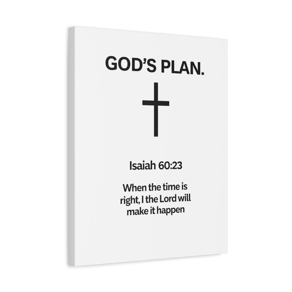 “God’s Plan” Christian Canvas Wall Art – Modern Scripture Decor for Home & Office