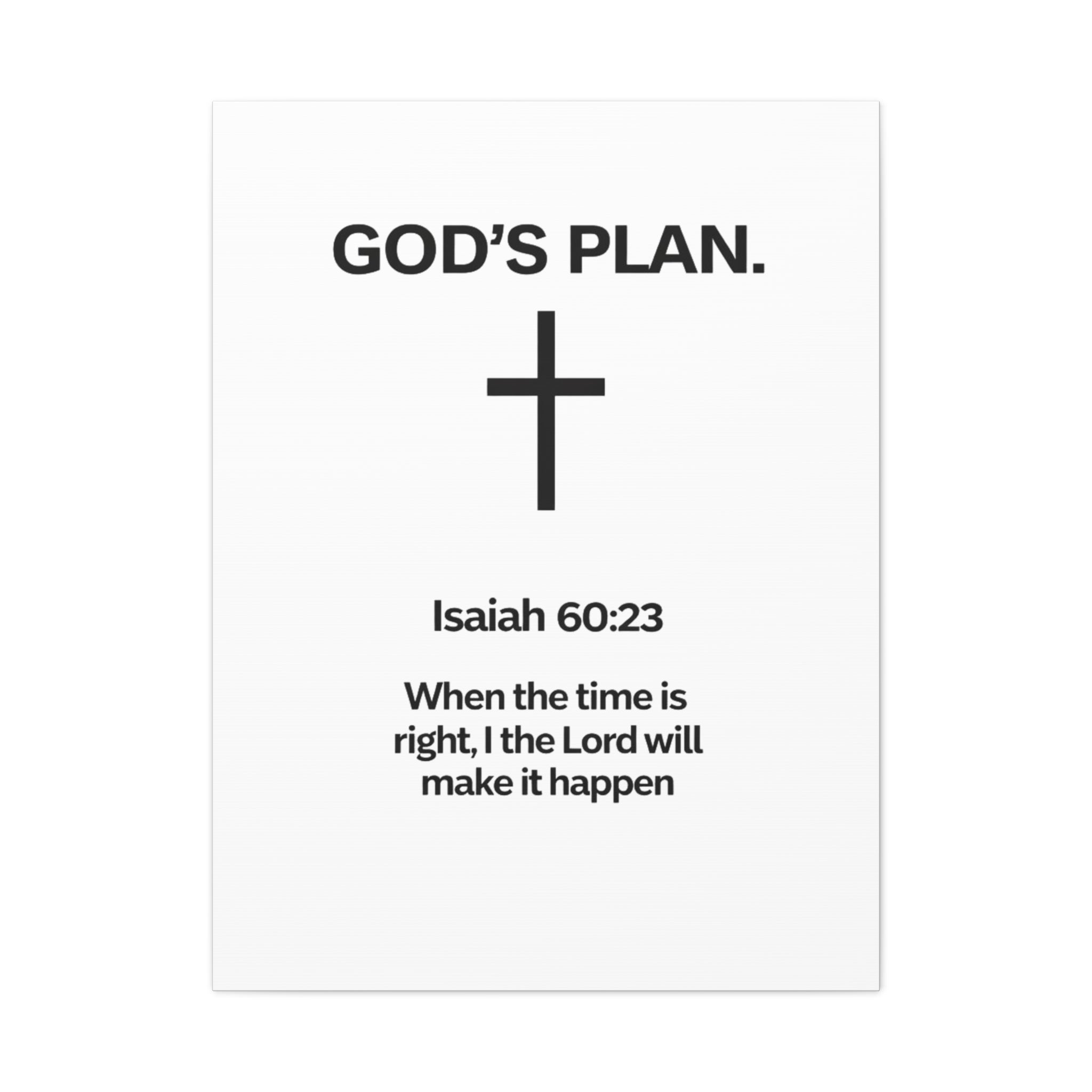 “God’s Plan” Christian Canvas Wall Art – Modern Scripture Decor for Home & Office