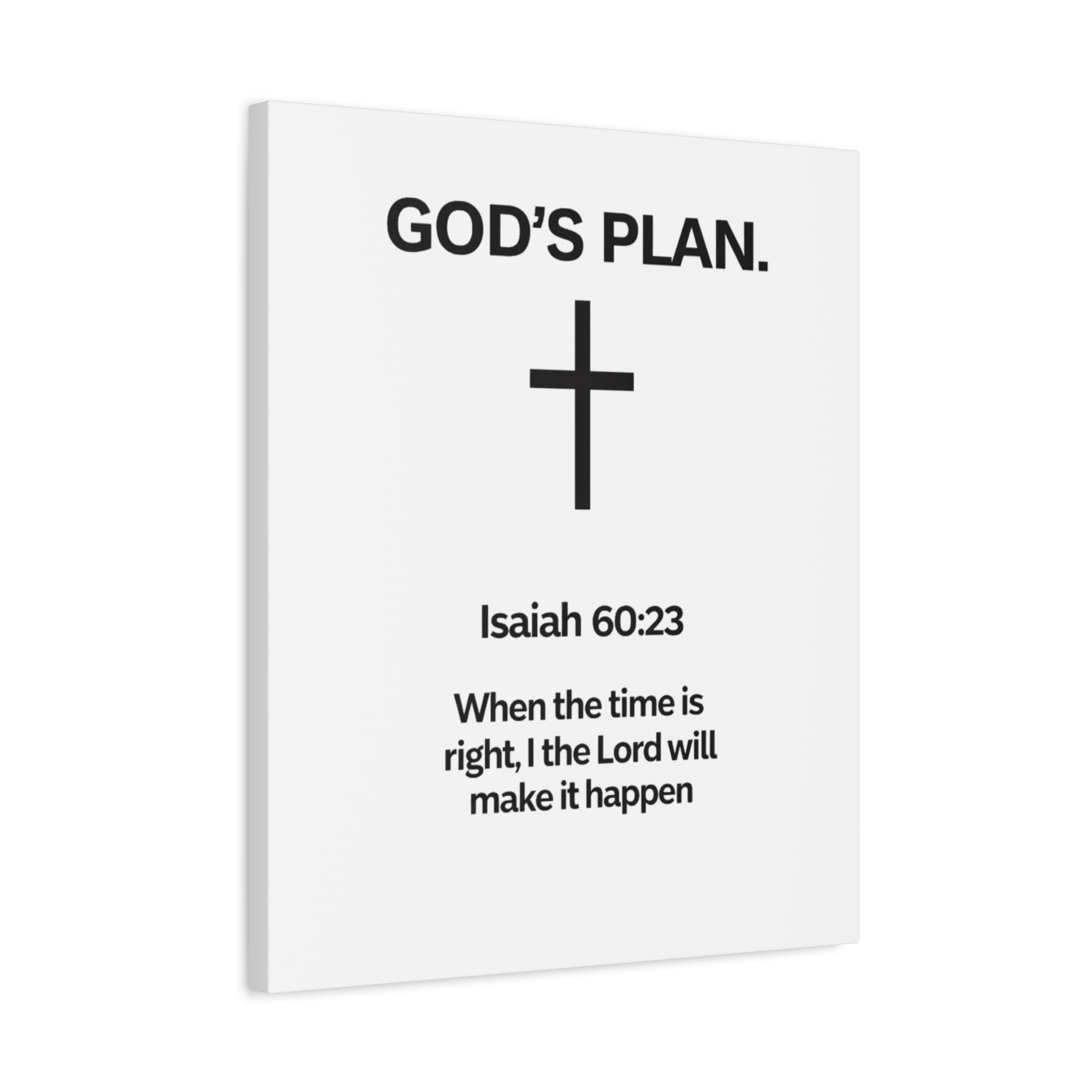 “God’s Plan” Christian Canvas Wall Art – Modern Scripture Decor for Home & Office
