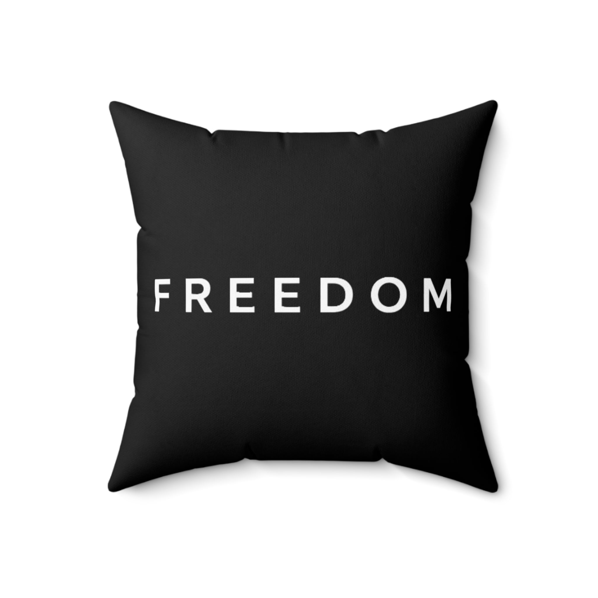 Freedom Throw Pillow – Minimalist Black and White Patriotic Cushion for Christian, Faith-Based Home Decor