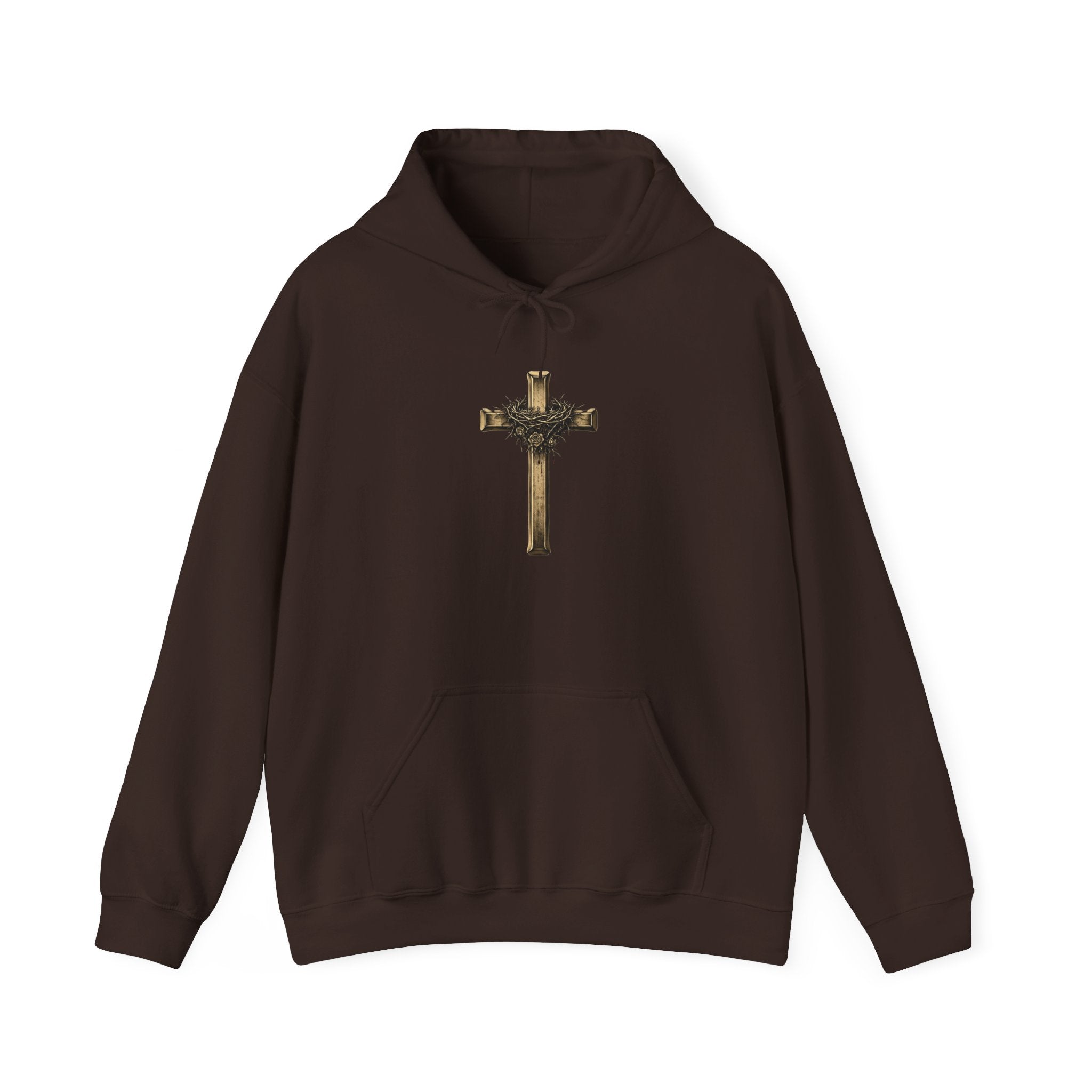 Christian Hoodie with Jesus Portrait Back Graphic – Faith-Based Unisex Sweatshirt | Inspirational Religious Apparel