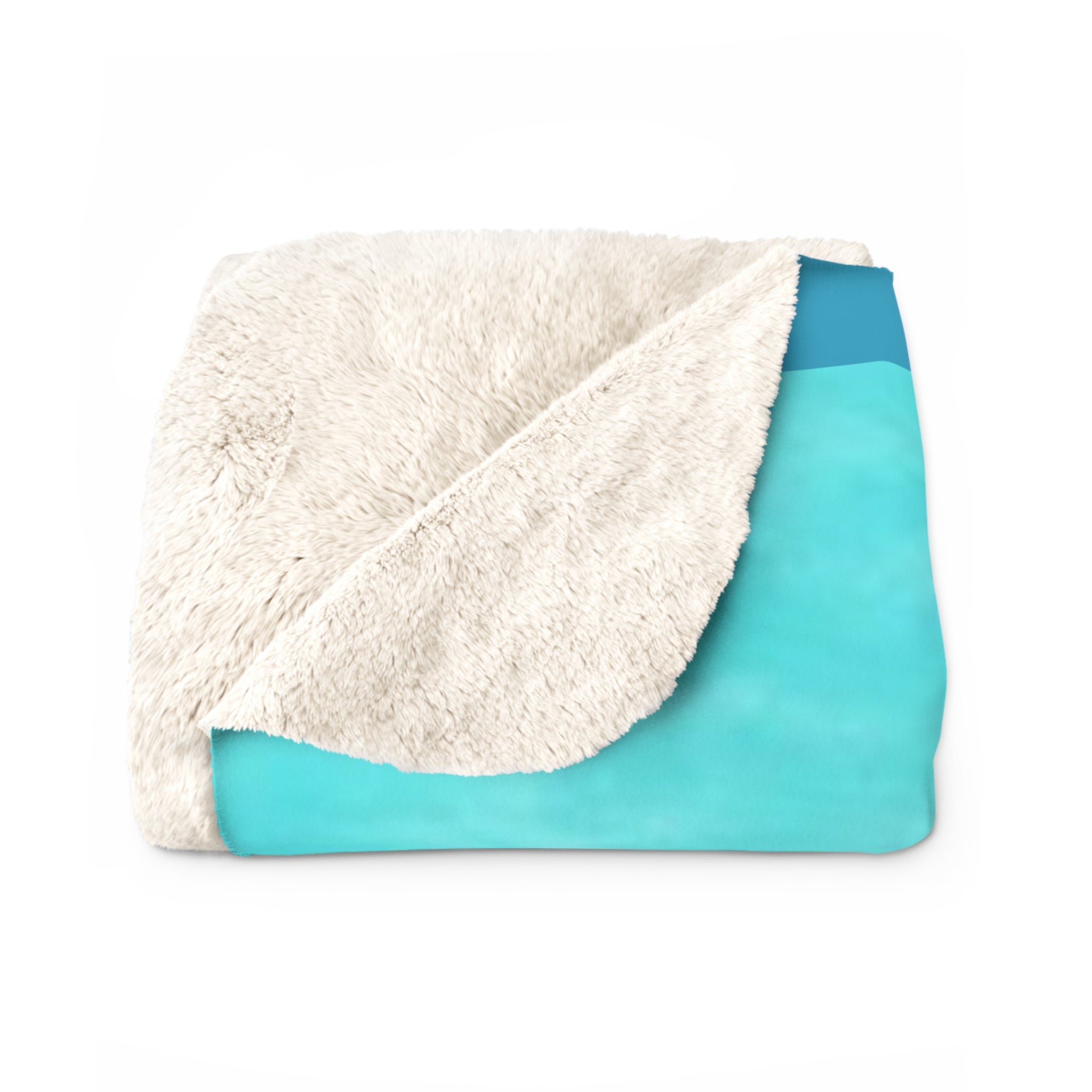 Protected Turquoise Sherpa Blanket | Christian Inspirational Throw | Cozy Faith-Based Home Decor