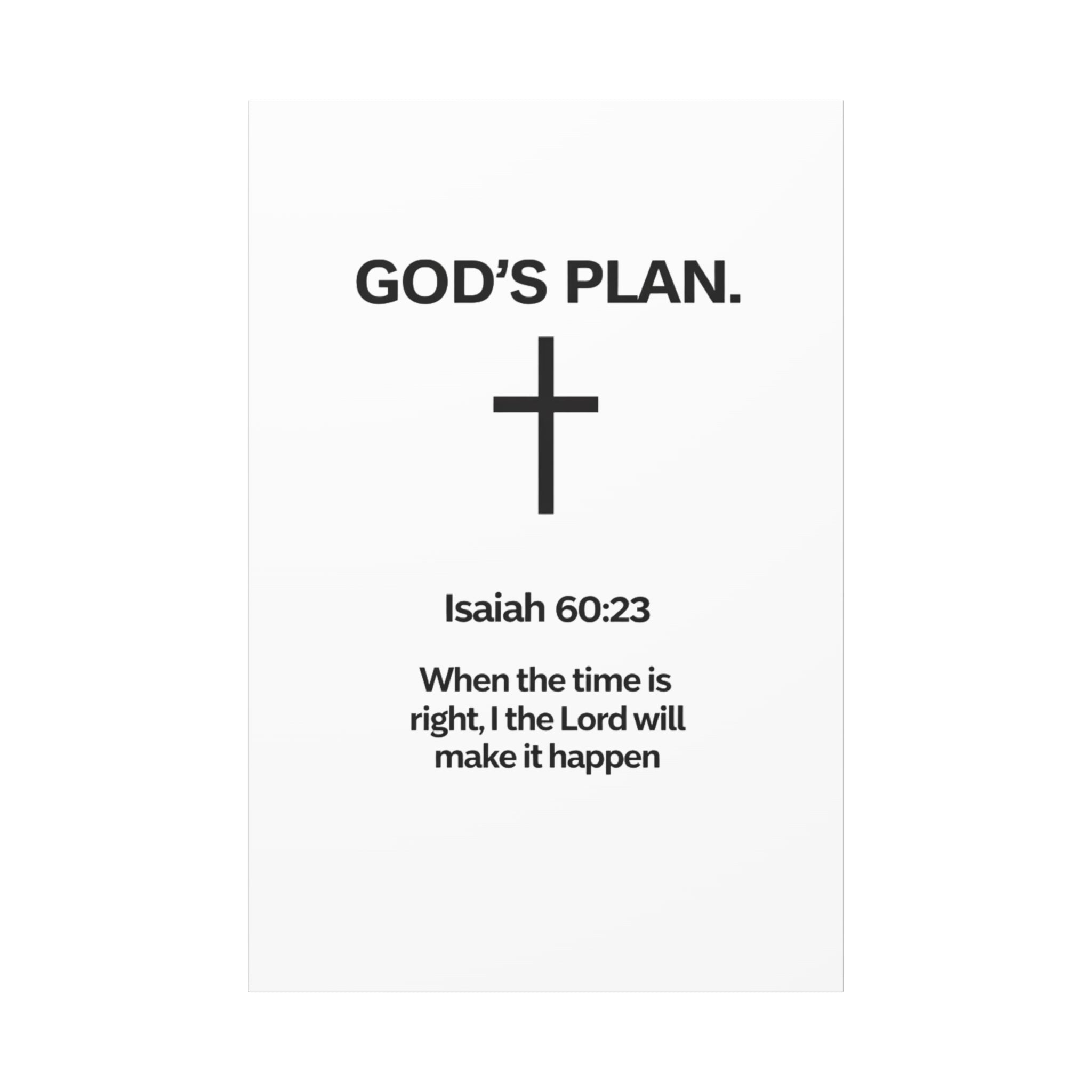 “God’s Plan” Christian Canvas Wall Art – Modern Scripture Decor for Home & Office