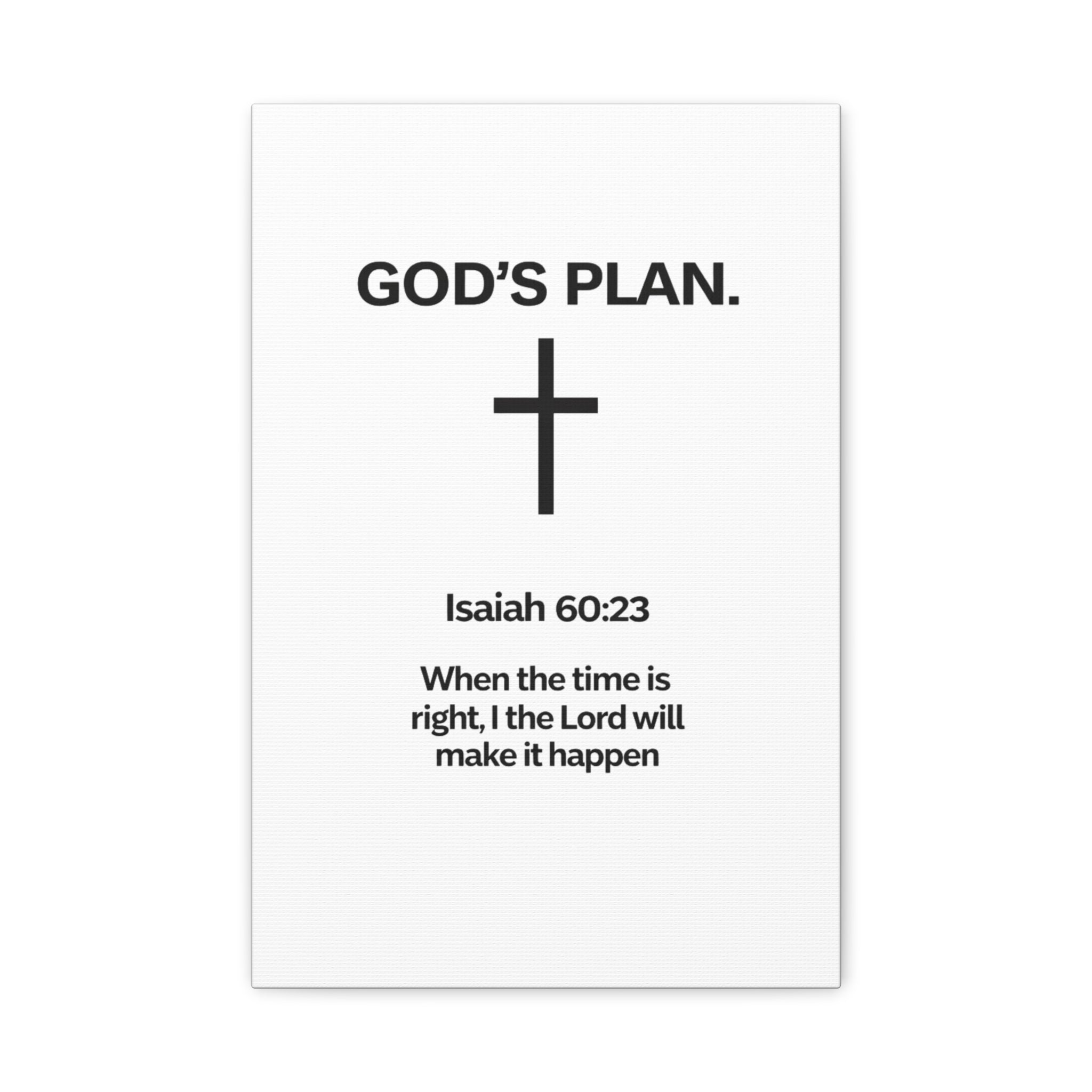 “God’s Plan” Christian Canvas Wall Art – Modern Scripture Decor for Home & Office