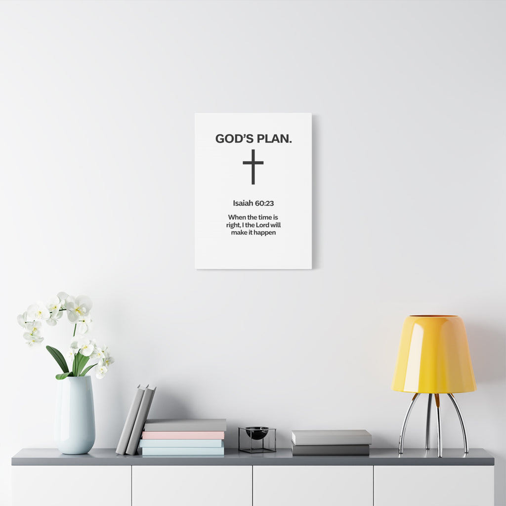 “God’s Plan” Christian Canvas Wall Art – Modern Scripture Decor for Home & Office