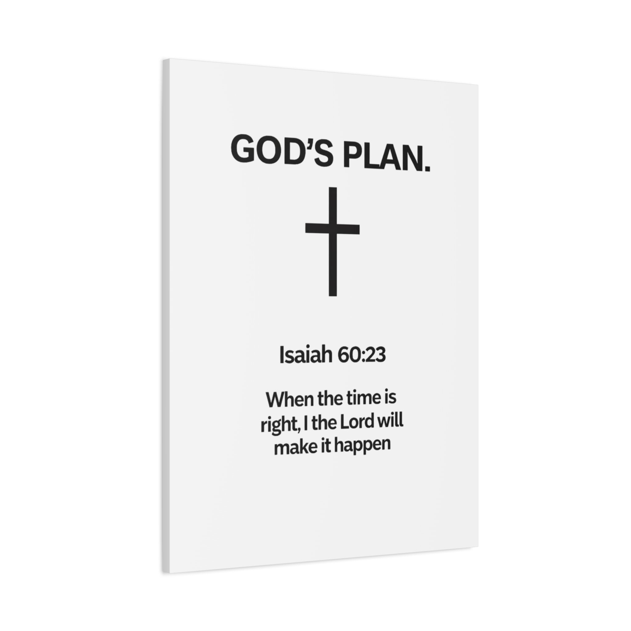 “God’s Plan” Christian Canvas Wall Art – Modern Scripture Decor for Home & Office