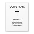 “God’s Plan” Christian Canvas Wall Art – Modern Scripture Decor for Home & Office