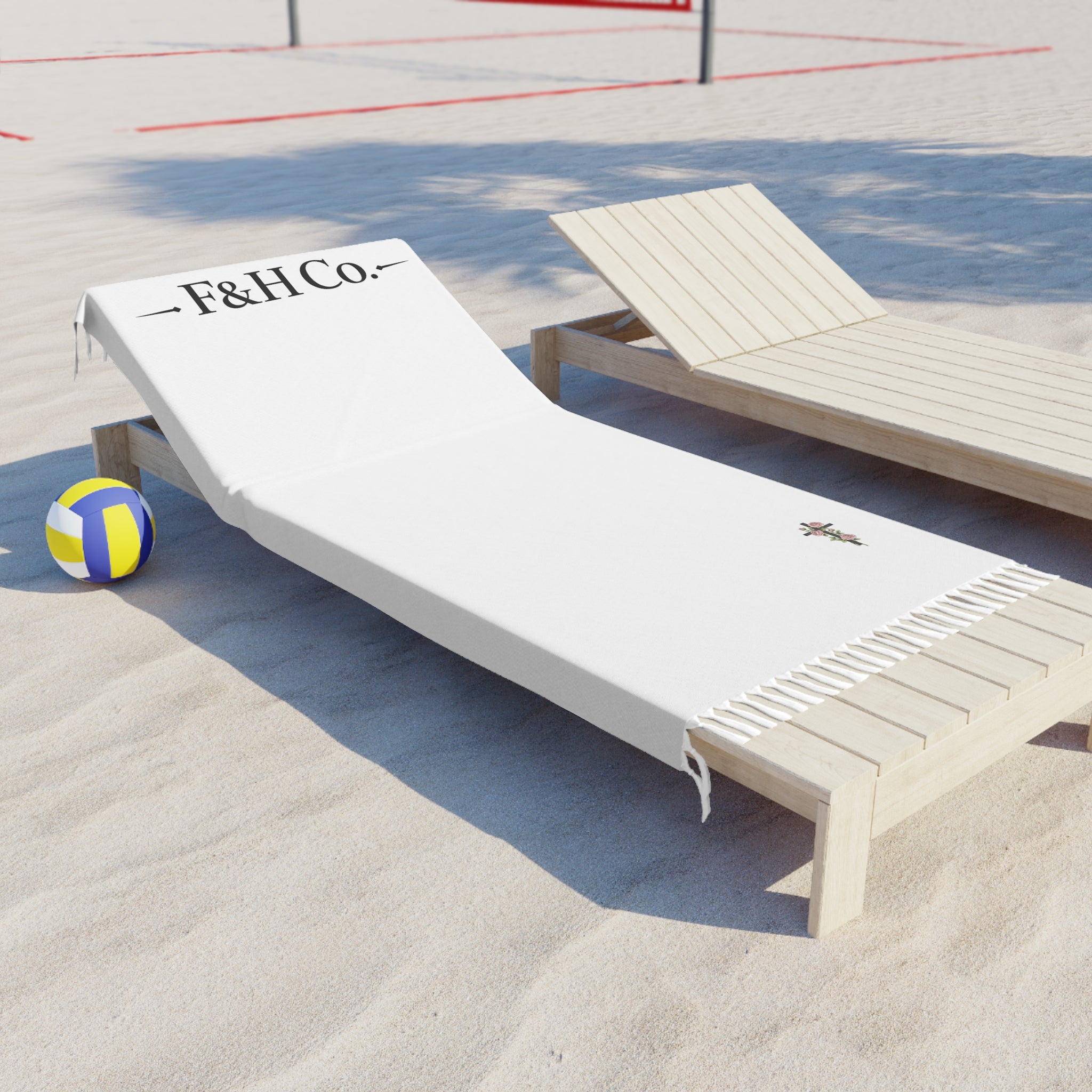 Faith & Home Co Beach Towel | Minimalist Christian Beach Towel | Faith-Inspired Summer Towel | Neutral Coastal Decor